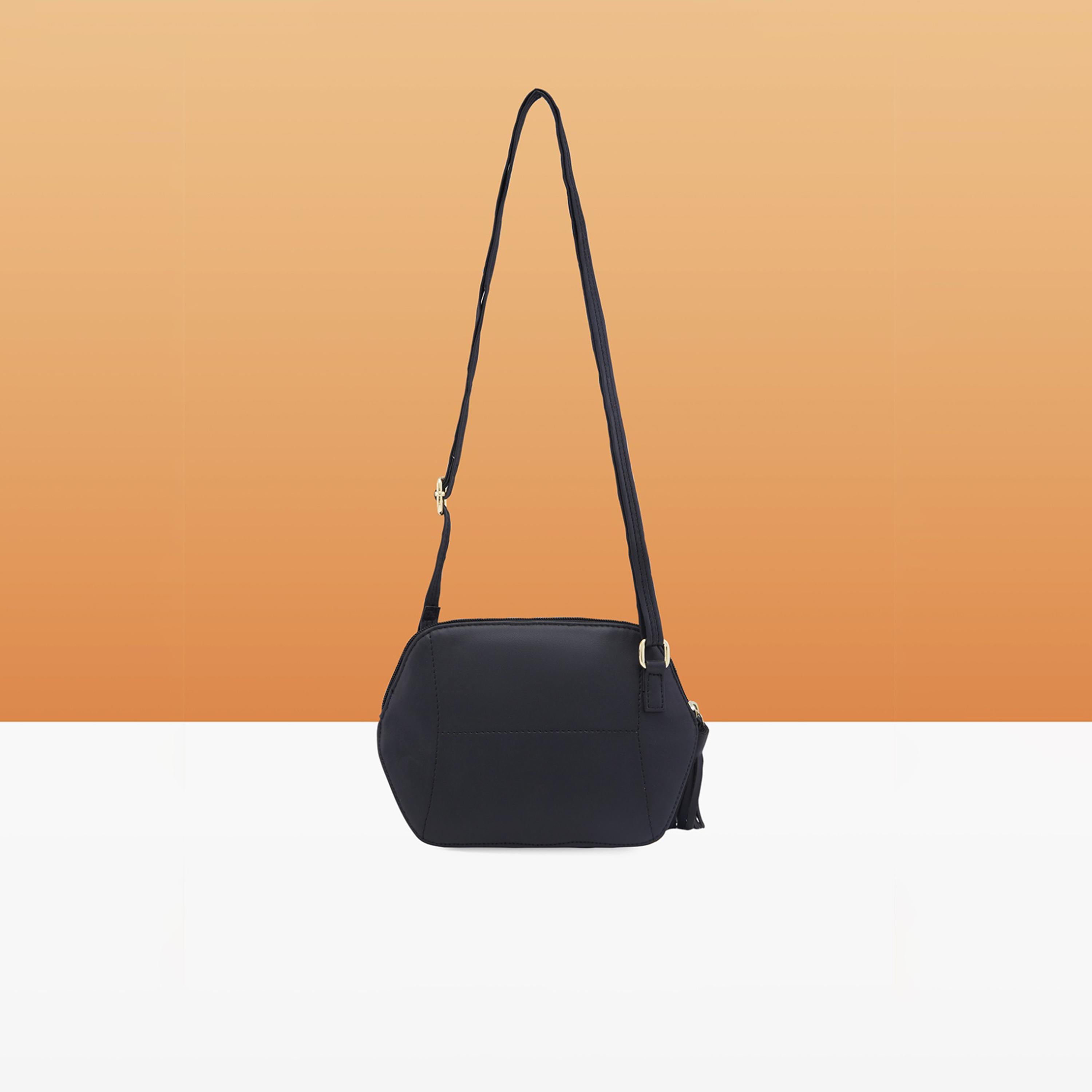 Caprese Andrea Plain Sling Bag with Zipper and Adjustable Strap | 22 x 18 x 8 CM-women-bagsandwallets-handbags-image-5