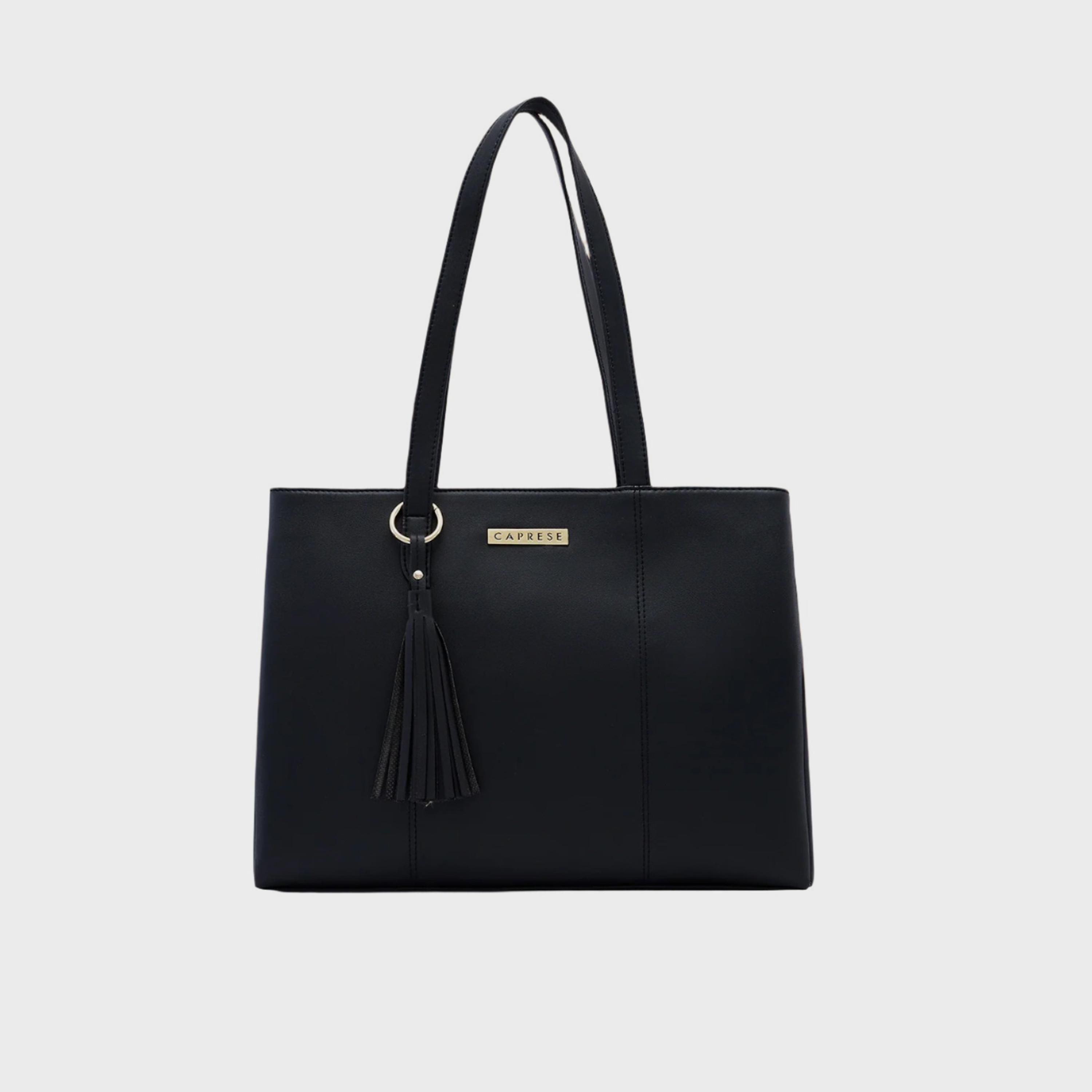 Caprese Andrea Plain Double Handle Tote Bag with Zipper | 30 x 25 x 12 CM-women-bagsandwallets-handbags-image-1
