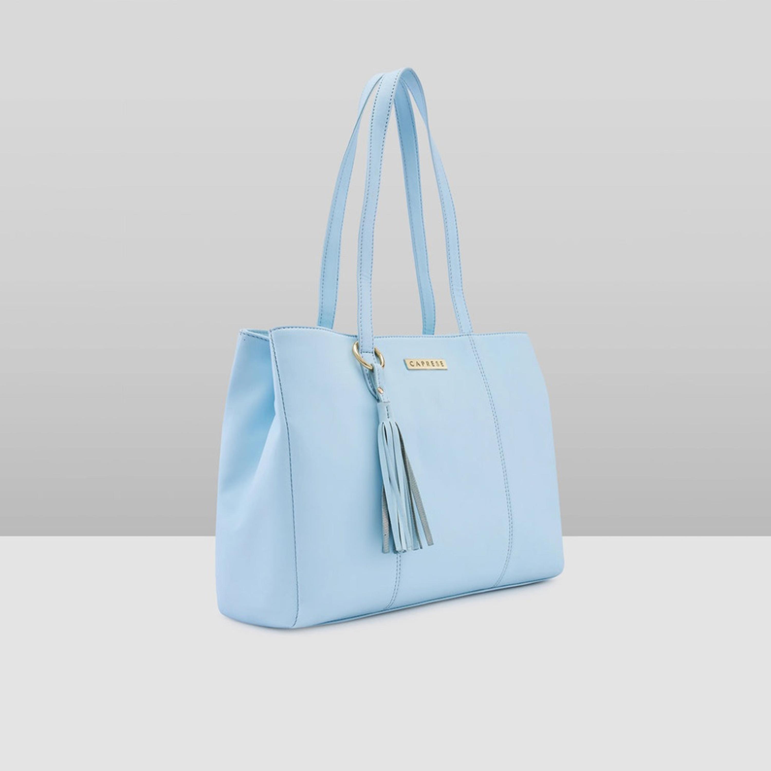 Caprese Andrea Plain Double Handle Tote Bag with Zipper | 30 x 25 x 12 CM-women-bagsandwallets-handbags-image-4