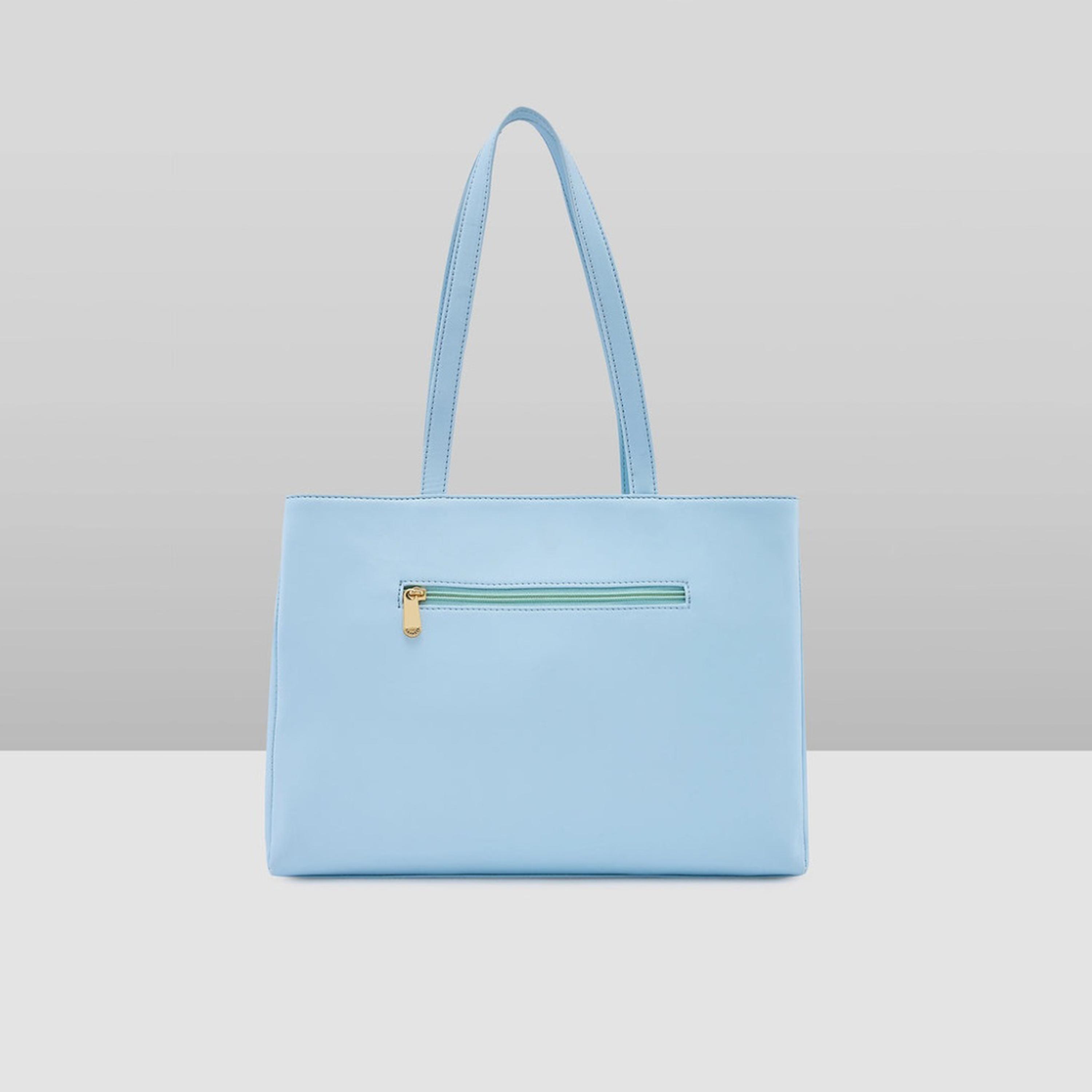 Caprese Andrea Plain Double Handle Tote Bag with Zipper | 30 x 25 x 12 CM-women-bagsandwallets-handbags-image-5
