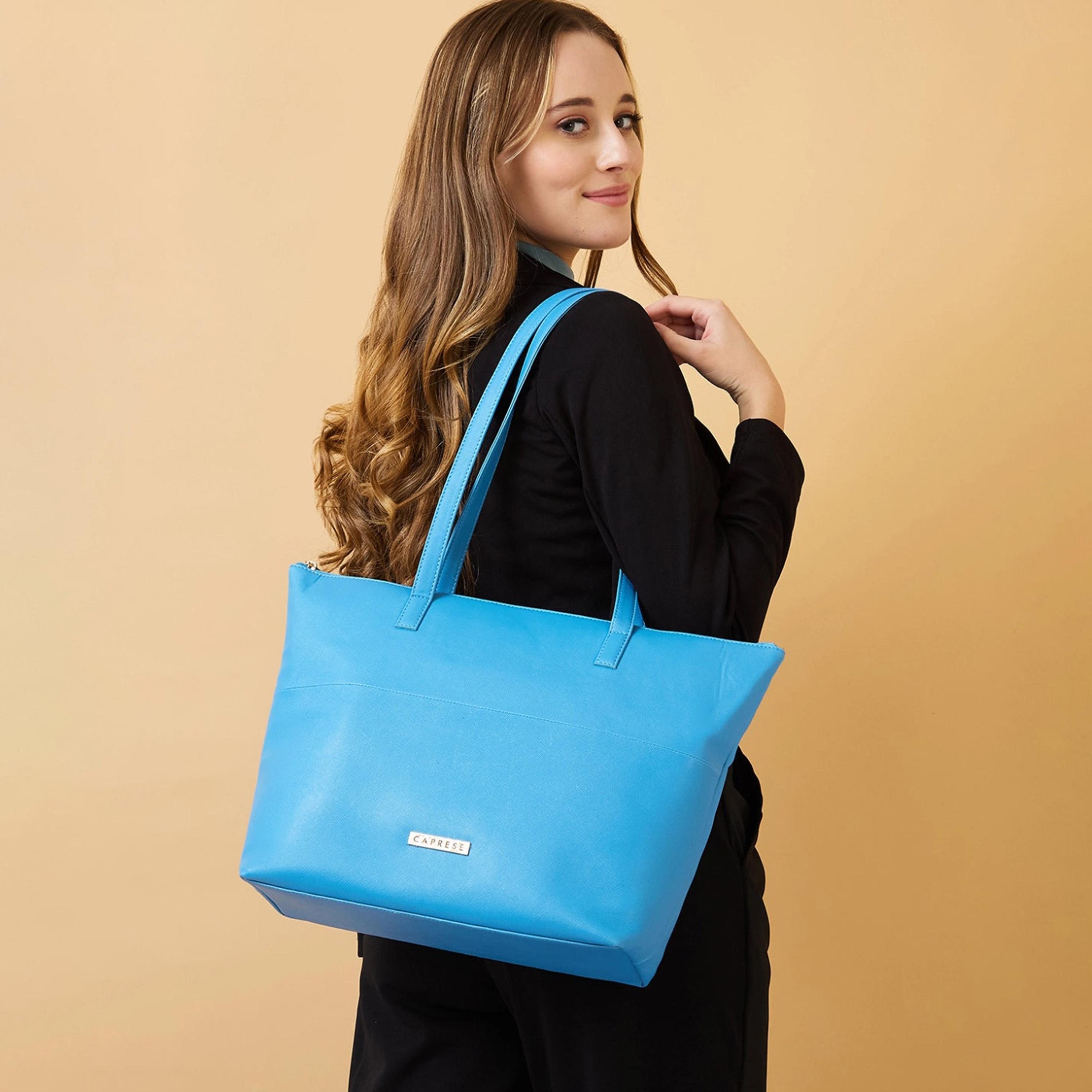 Caprese Annika Plain Double Handle Tote Bag with Zipper | 30 x 25 x 12 CM-women-bagsandwallets-handbags-image-2