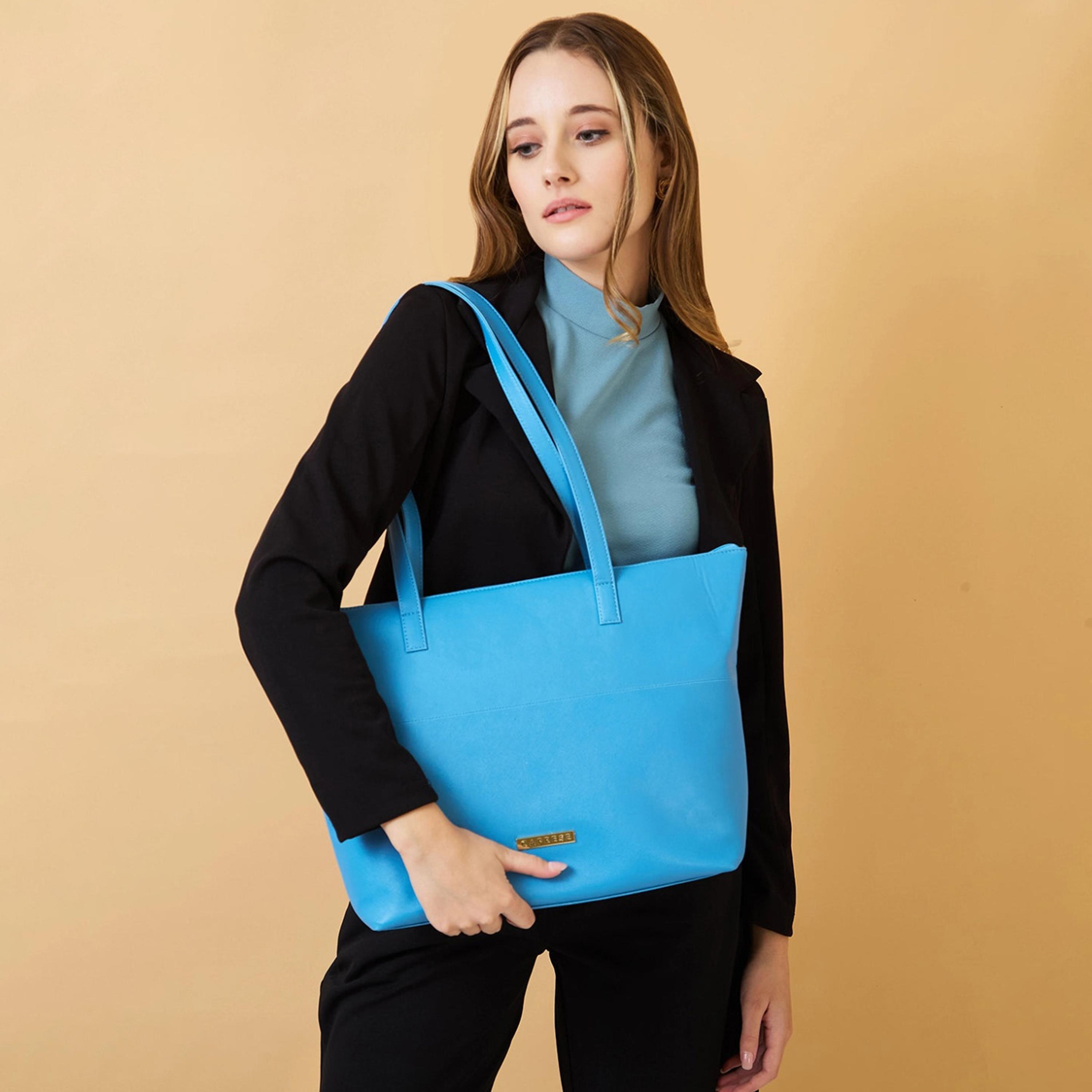 Caprese Annika Plain Double Handle Tote Bag with Zipper | 30 x 25 x 12 CM-women-bagsandwallets-handbags-image-4