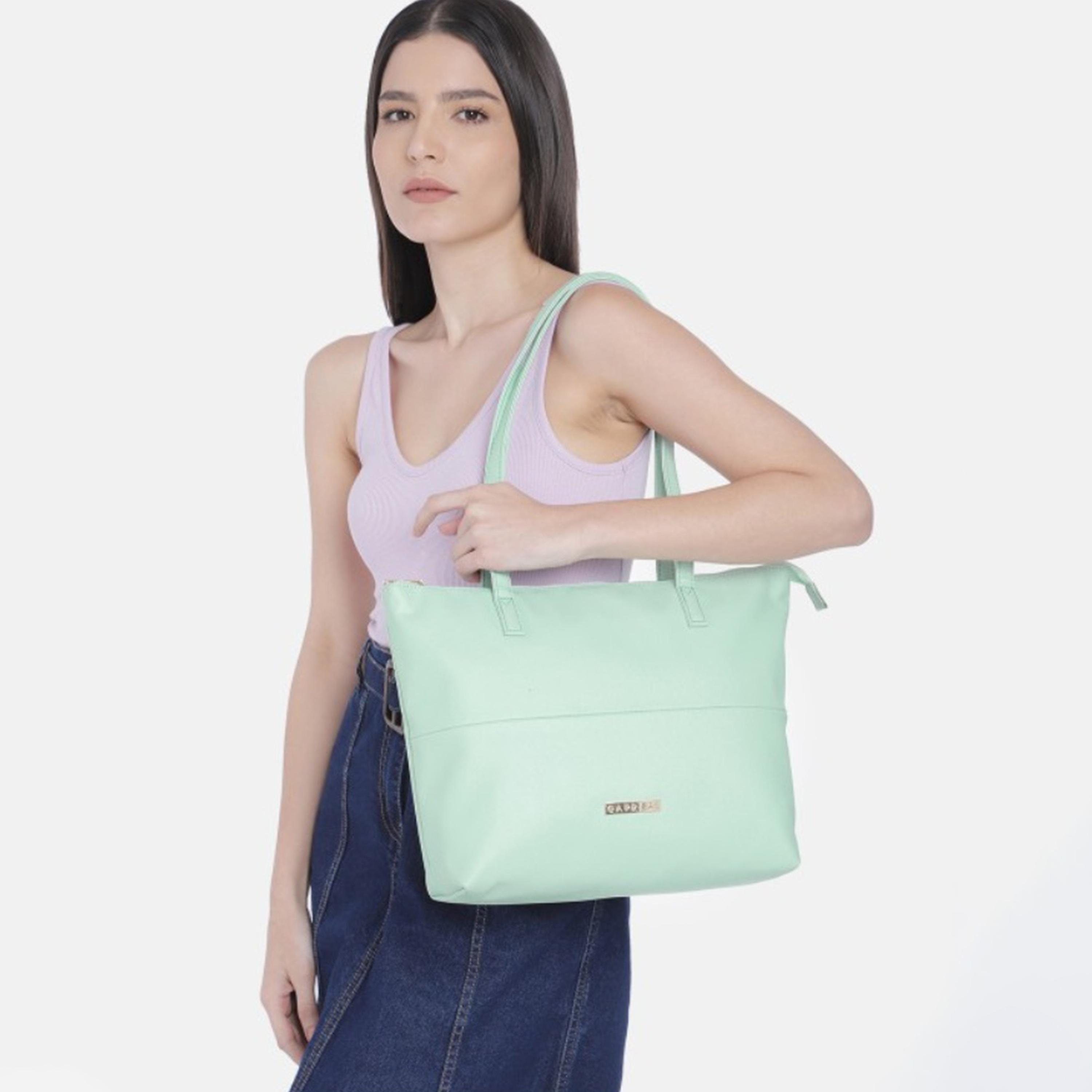 Caprese Annika Plain Double Handle Tote Bag with Zipper | 30 x 25 x 12 CM-women-bagsandwallets-handbags-image-2