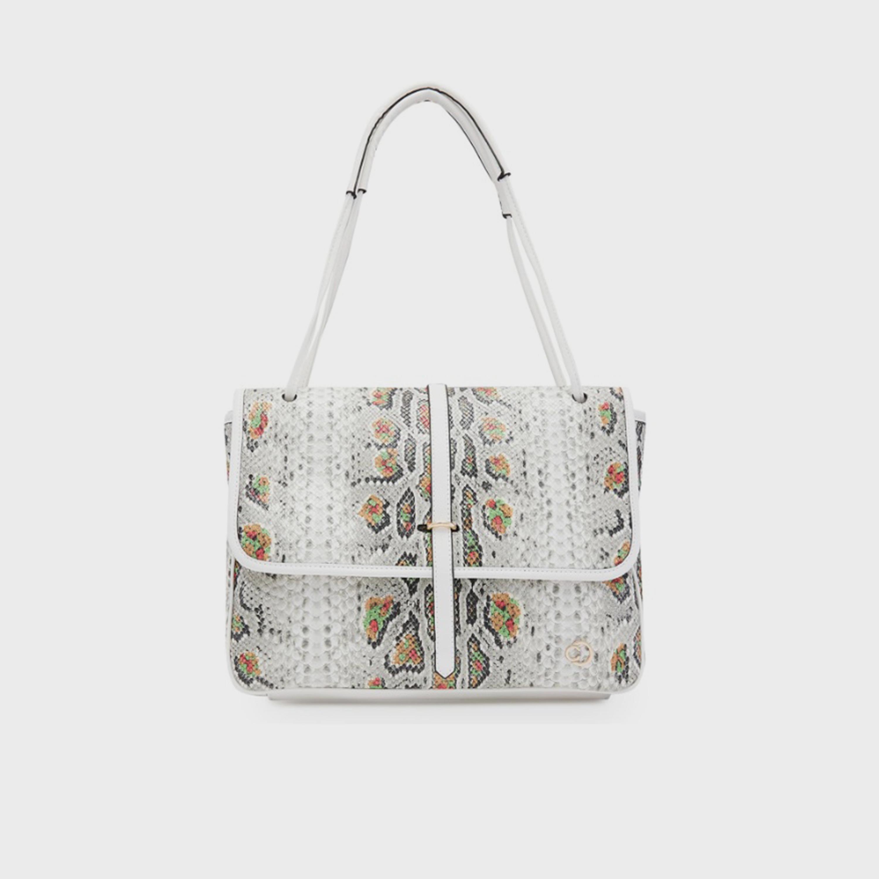 Caprese Archie Textured Double Handle Satchel Bag with Zipper | 28 x 22 x 11 CM-women-bagsandwallets-handbags-image-1
