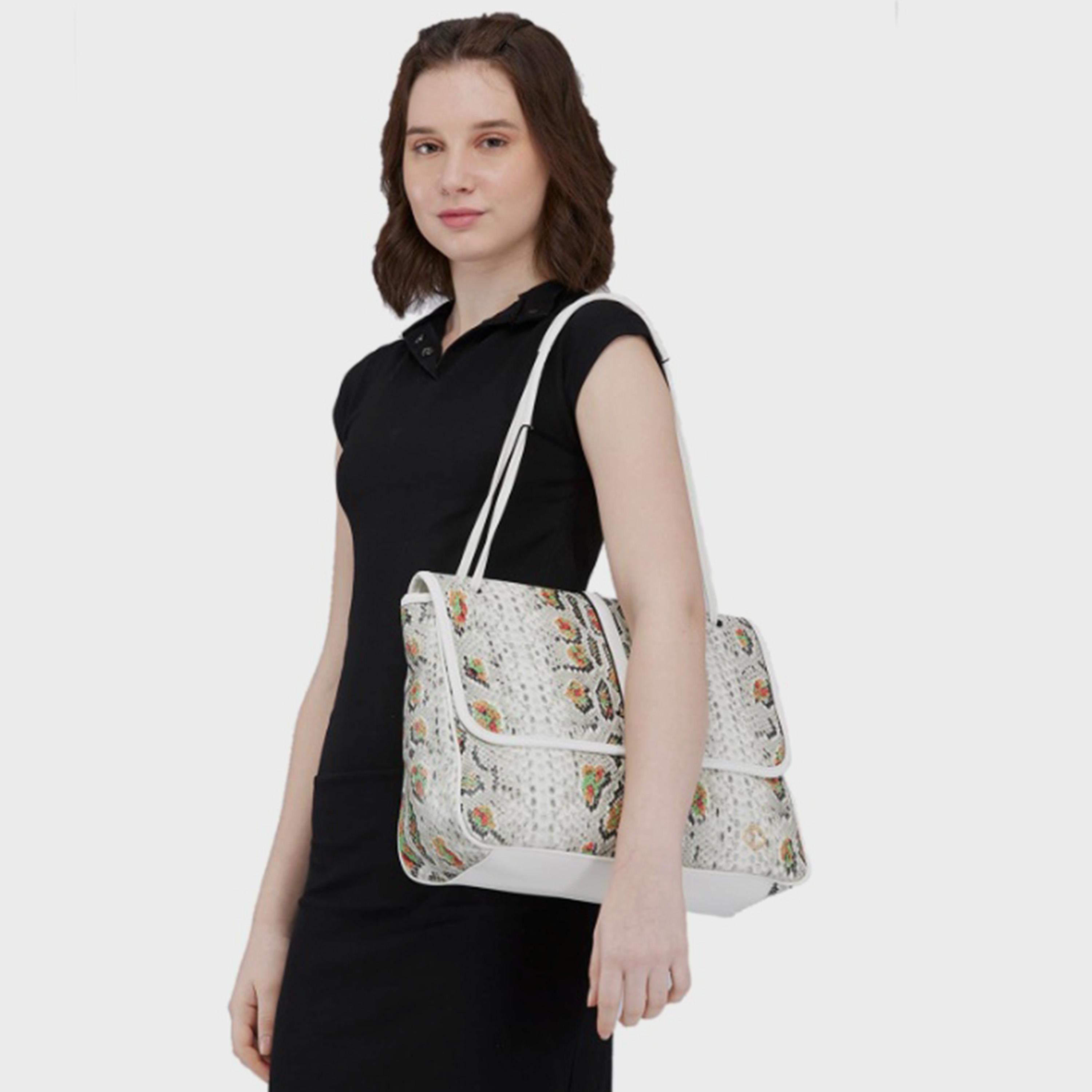 Caprese Archie Textured Double Handle Satchel Bag with Zipper | 28 x 22 x 11 CM-women-bagsandwallets-handbags-image-5