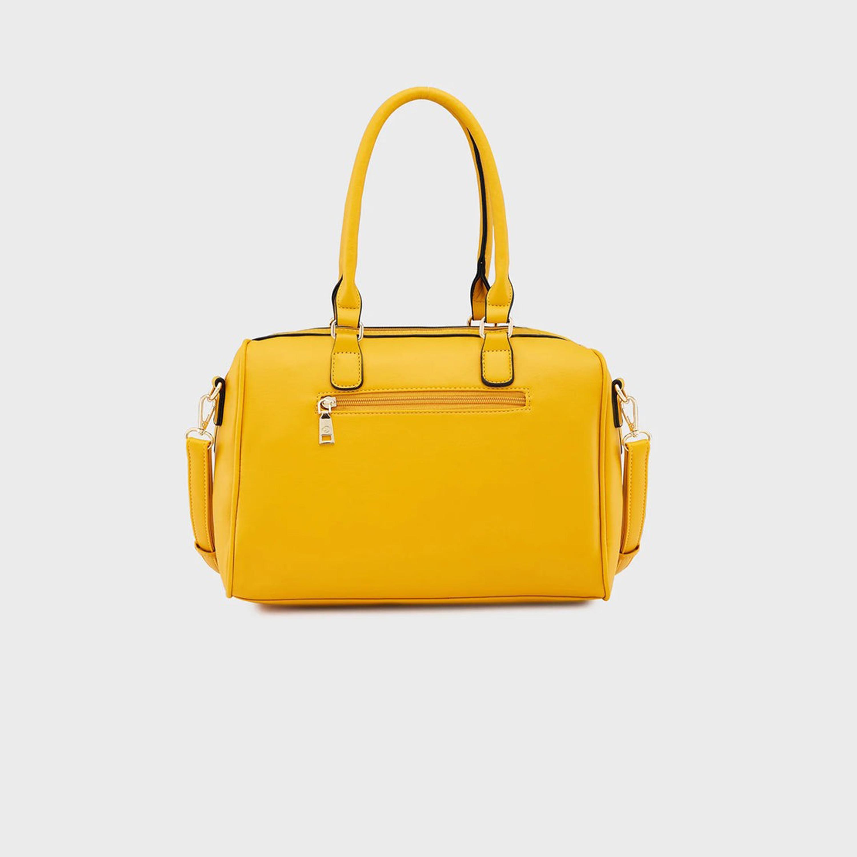 Caprese Aria Textured Double Handle Satchel Bag with Zipper and Detachable Strap | 34 x 23 x 15 CM-women-bagsandwallets-handbags-image-6