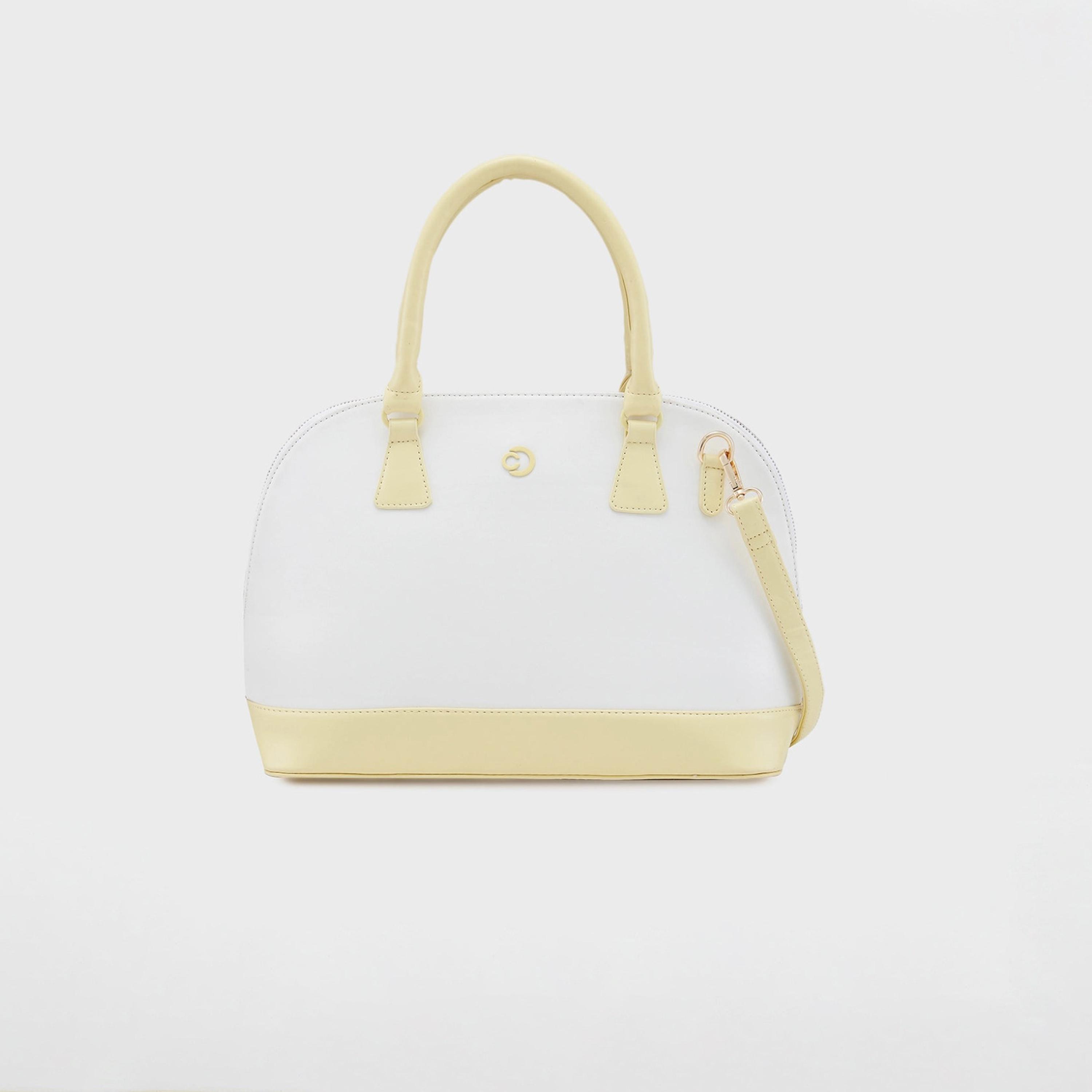 Caprese Aurora Color Block Double Handle Satchel Bag with Zipper and Detachable Strap | 34 x 24 15 CM-women-bagsandwallets-handbags-image-1