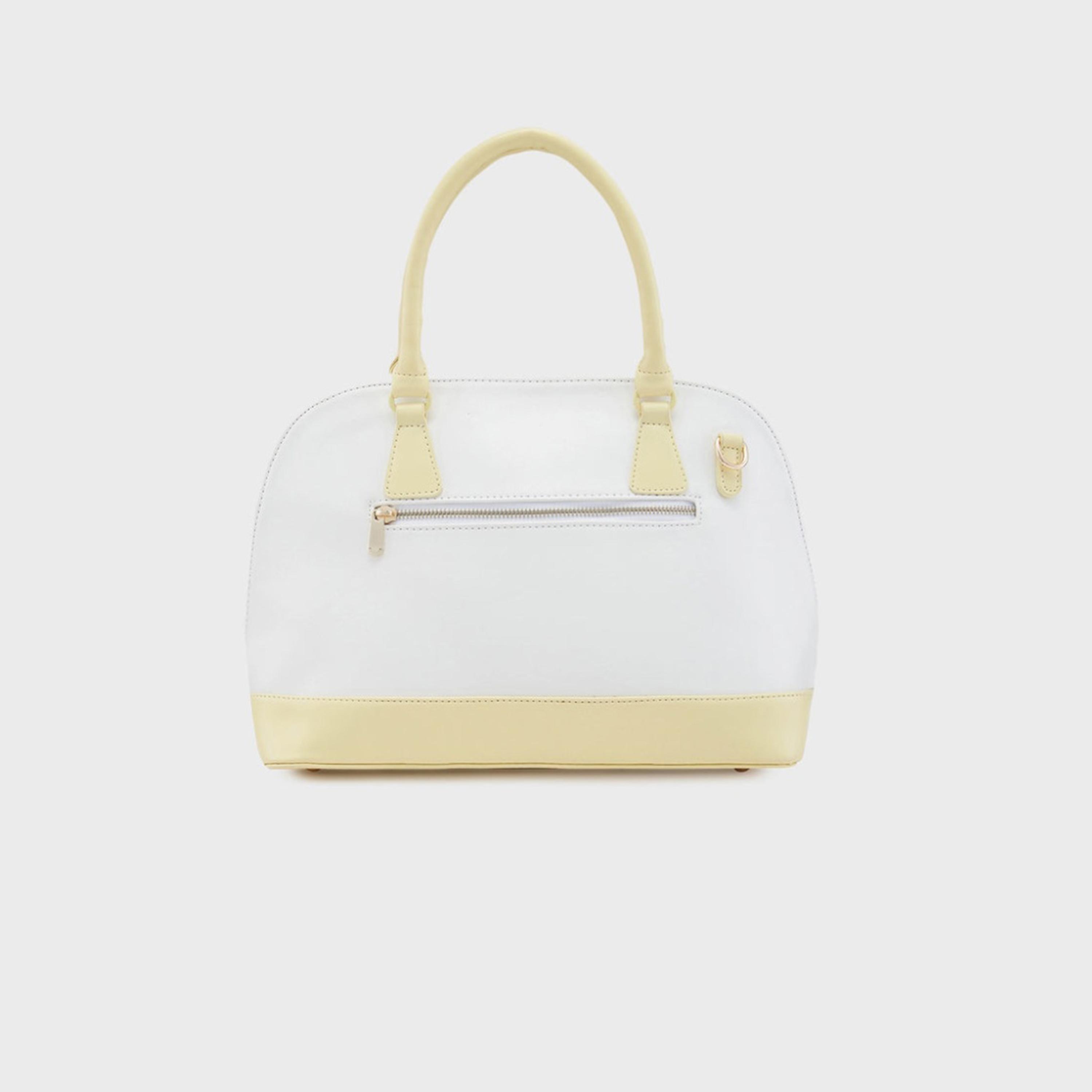 Caprese Aurora Color Block Double Handle Satchel Bag with Zipper and Detachable Strap | 34 x 24 15 CM-women-bagsandwallets-handbags-image-4