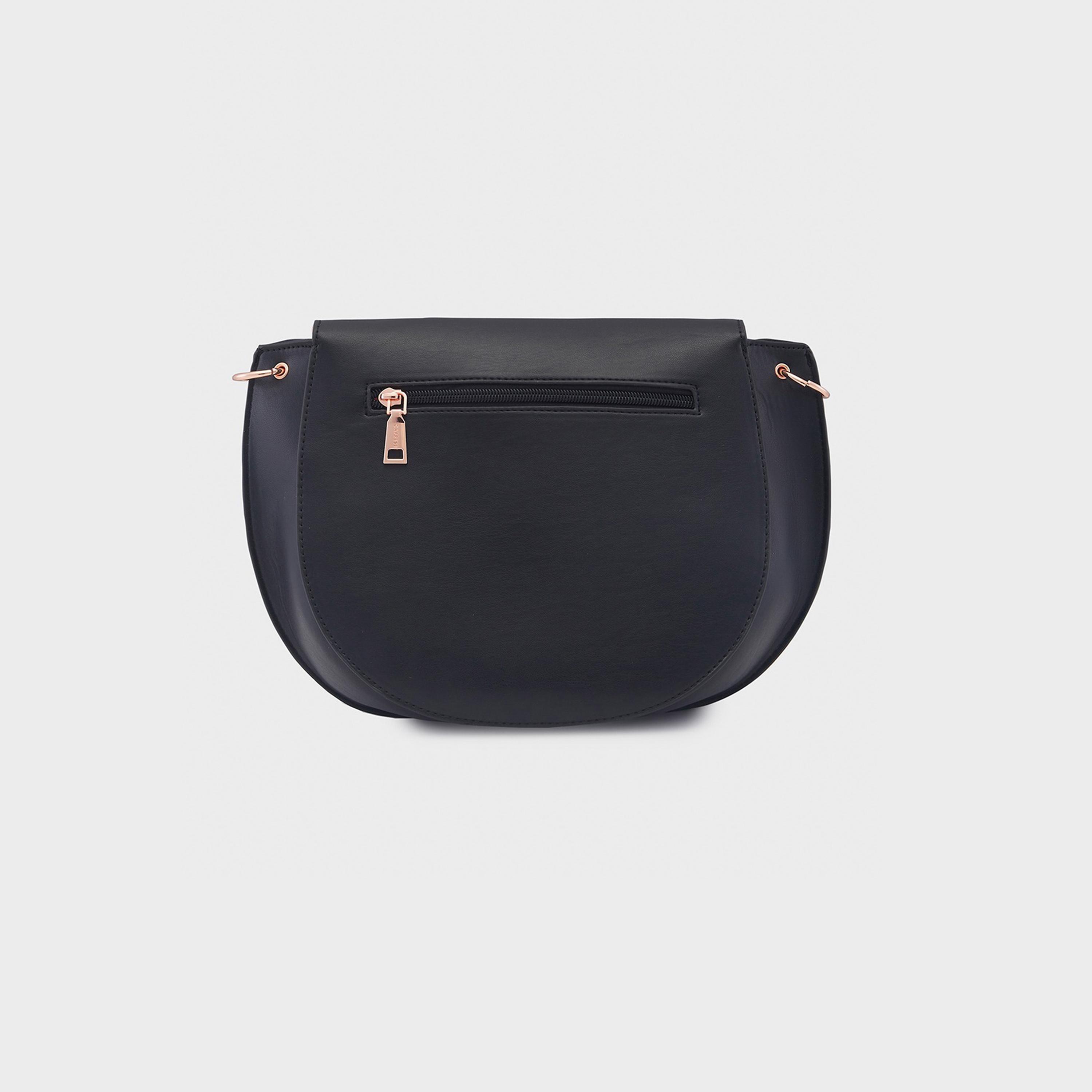 Caprese Ava Plain Crossbody Bag with Flap and Adjustable Strap | 25.7 x 21 x 13 CM-women-bagsandwallets-handbags-image-4