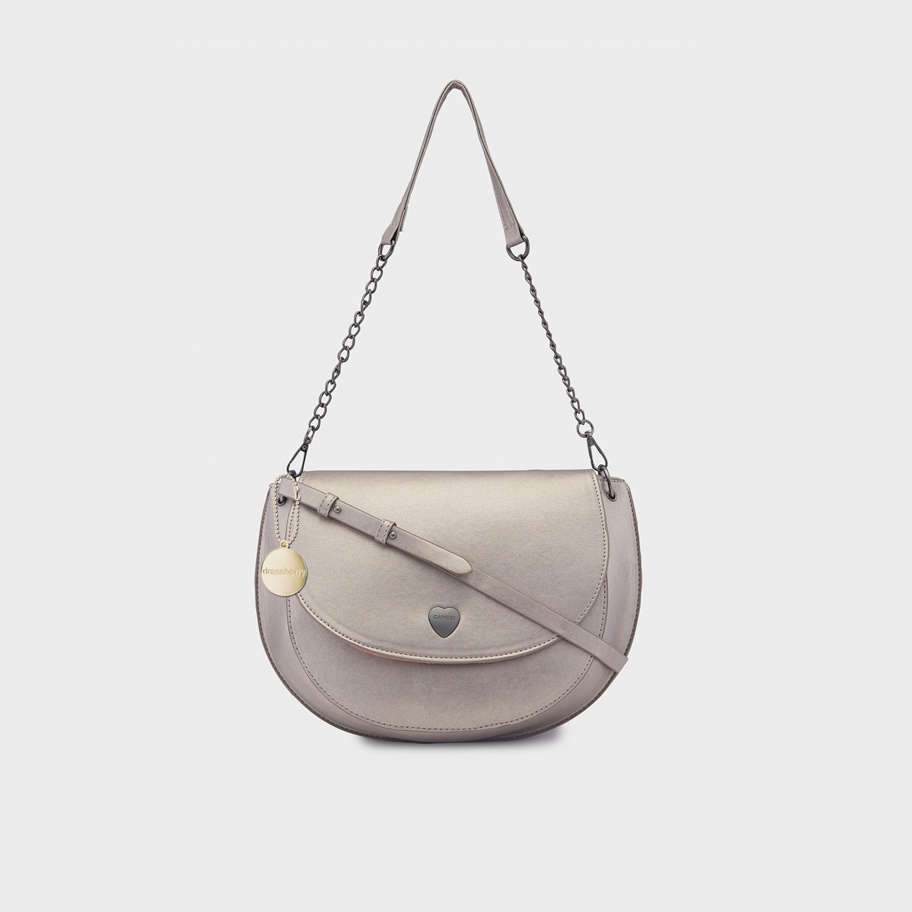 Caprese Ava Plain Crossbody Bag with Flap and Adjustable Strap | 25.7 x 21 x 13 CM-women-bagsandwallets-handbags-image-2