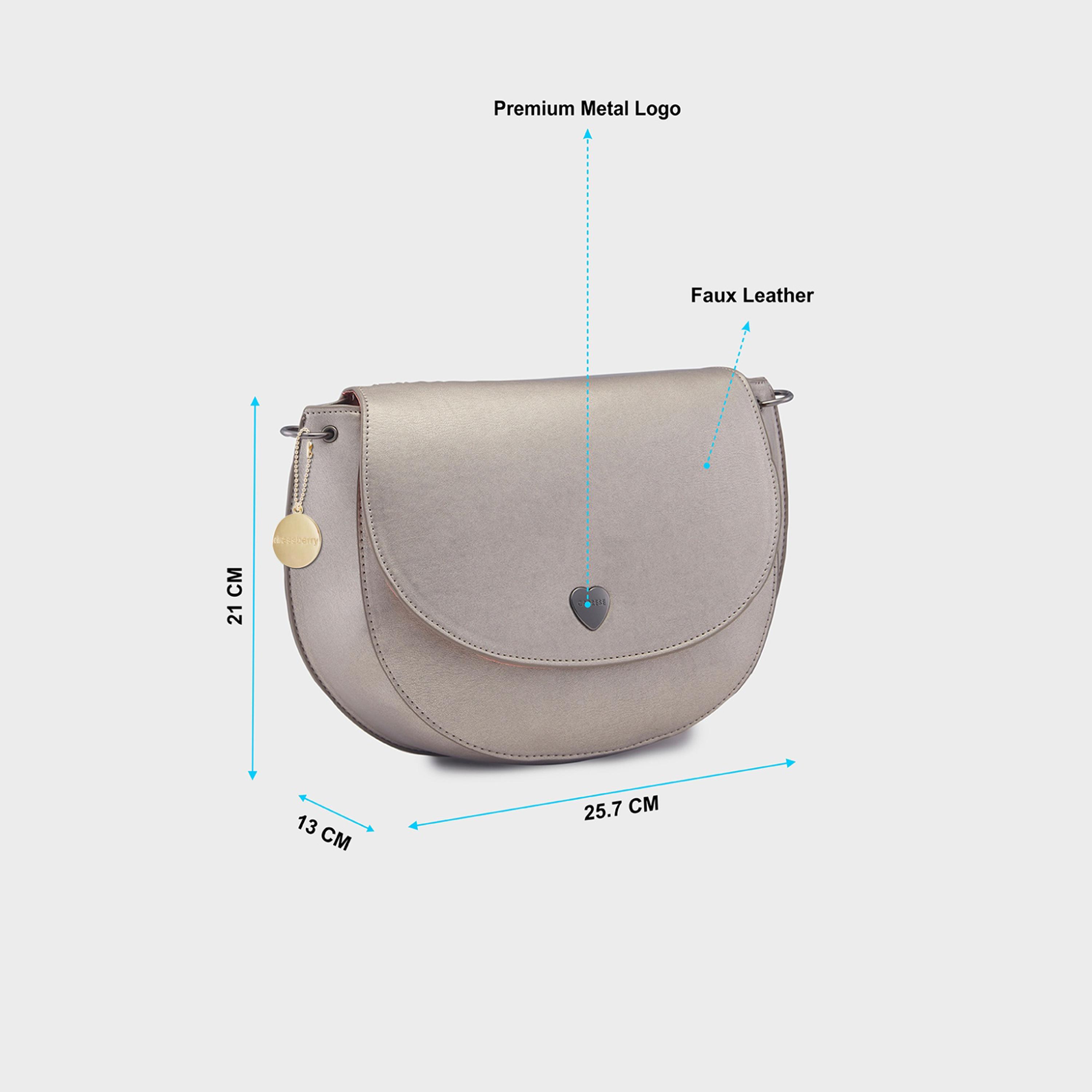 Caprese Ava Plain Crossbody Bag with Flap and Adjustable Strap | 25.7 x 21 x 13 CM-women-bagsandwallets-handbags-image-3