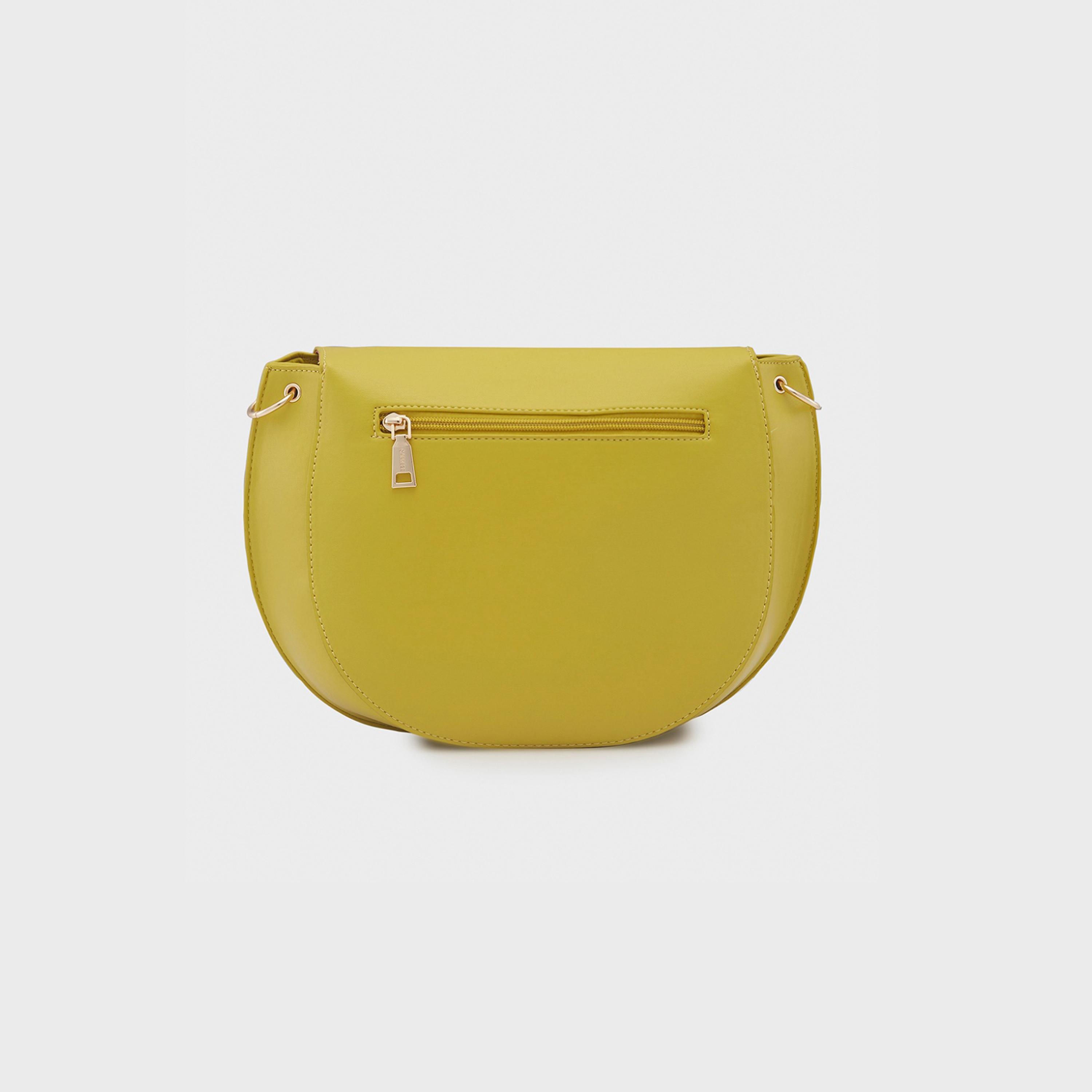 Caprese Ava Plain Crossbody Bag with Flap and Adjustable Strap | 25.7 x 21 x 13 CM-women-bagsandwallets-handbags-image-4