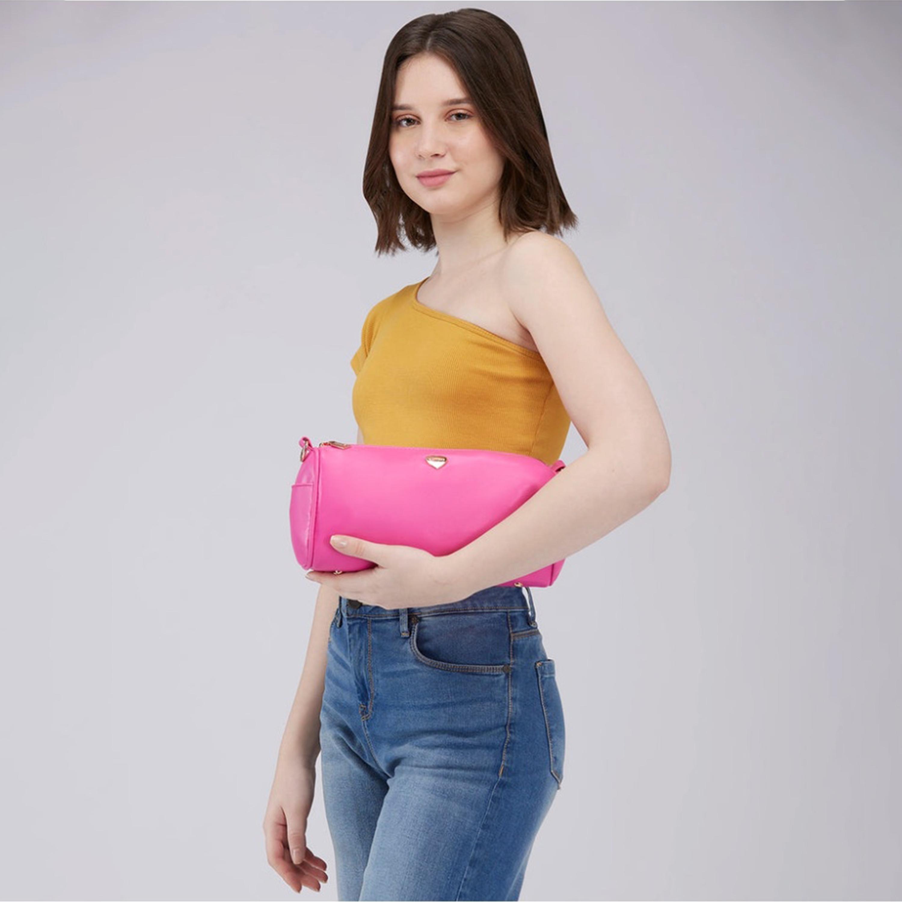 Caprese Ava Plain Crossbody Bag with Zipper and Detachable Strap | 23 x 19 x 8 CM-women-bagsandwallets-handbags-image-3