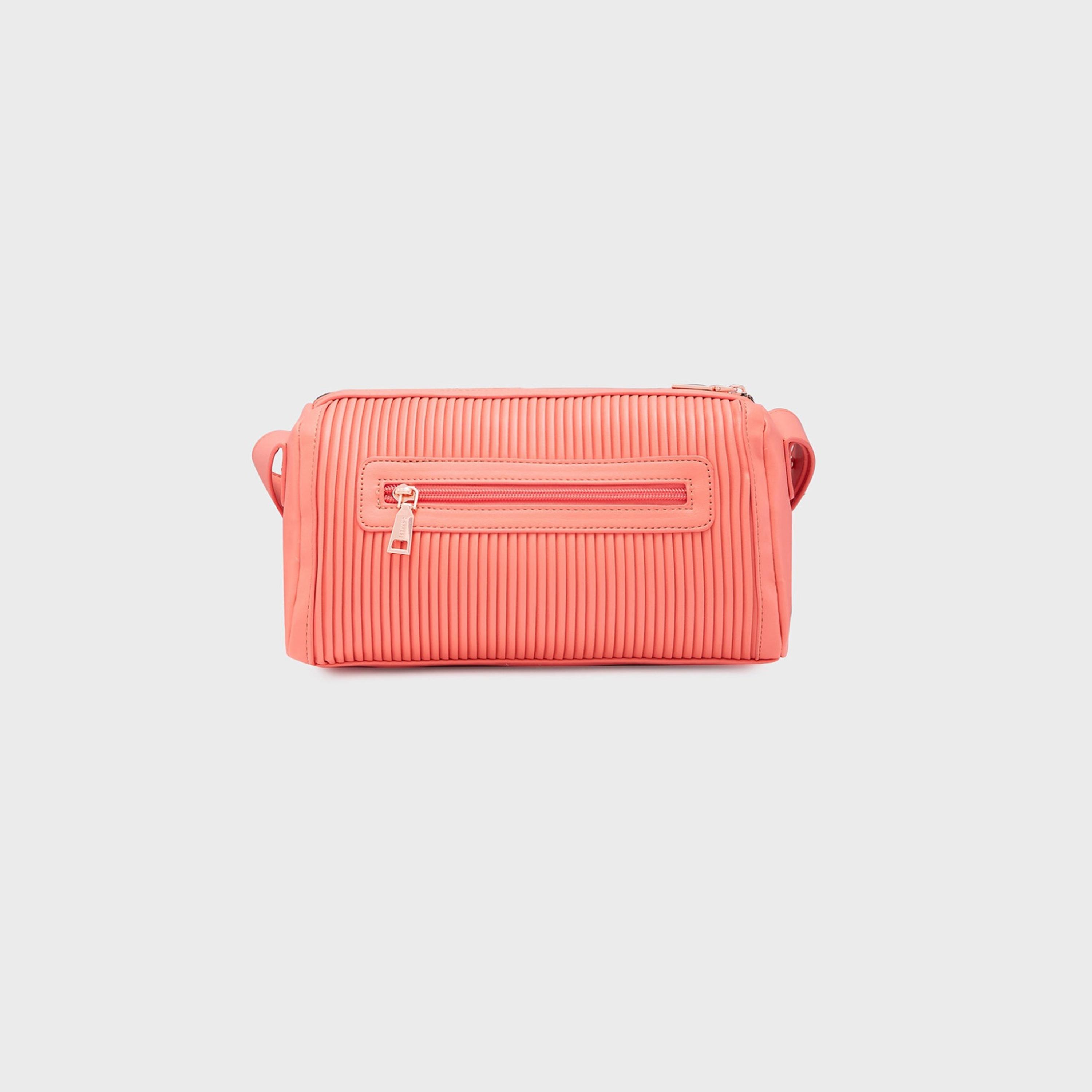 Caprese Ava Textured Sling Bag with Zipper and Adjustable Strap | 22 x 18 x 8 CM-women-bagsandwallets-handbags-image-5
