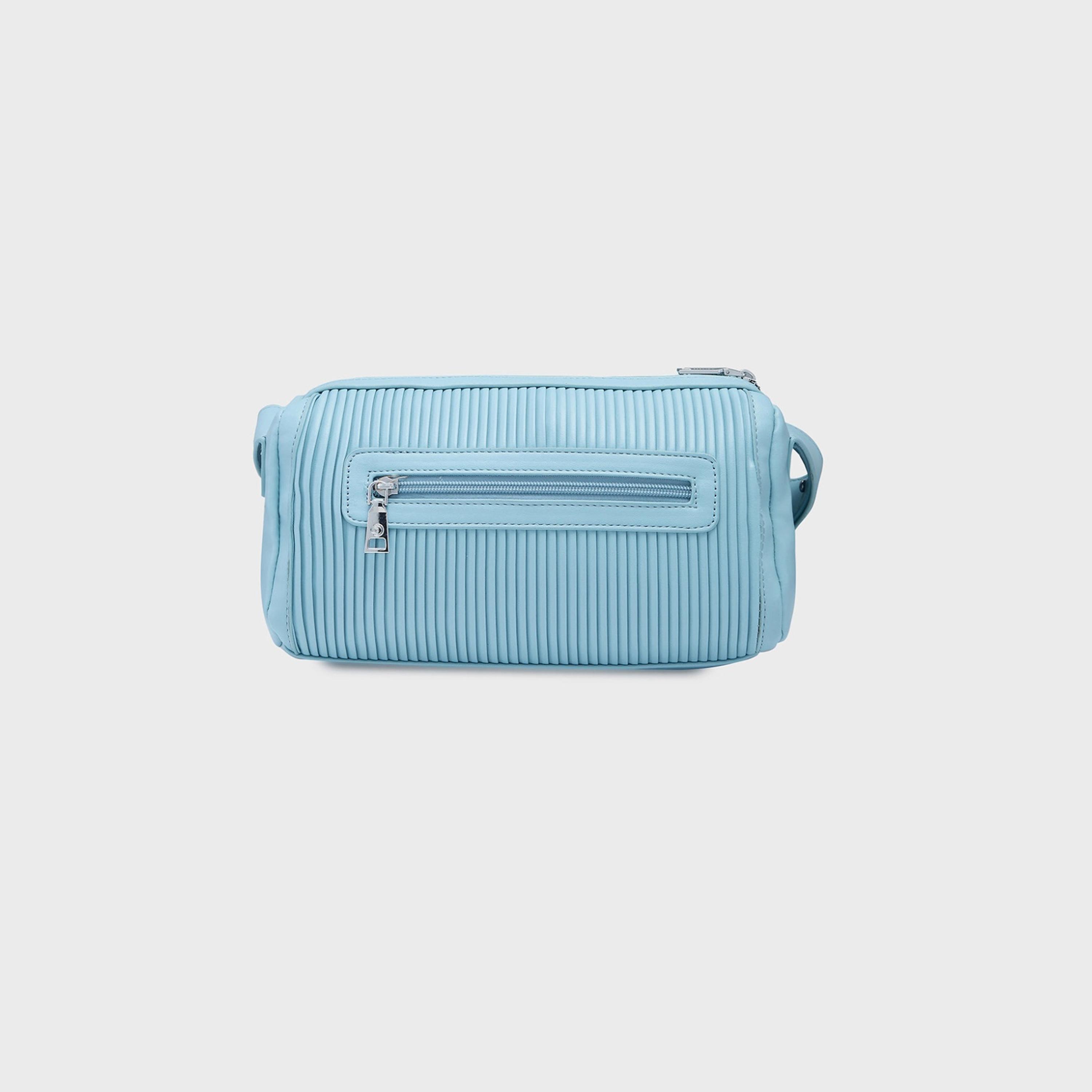 Caprese Ava Textured Sling Bag with Zipper and Adjustable Strap | 22 x 18 x 8 CM-women-bagsandwallets-handbags-image-5