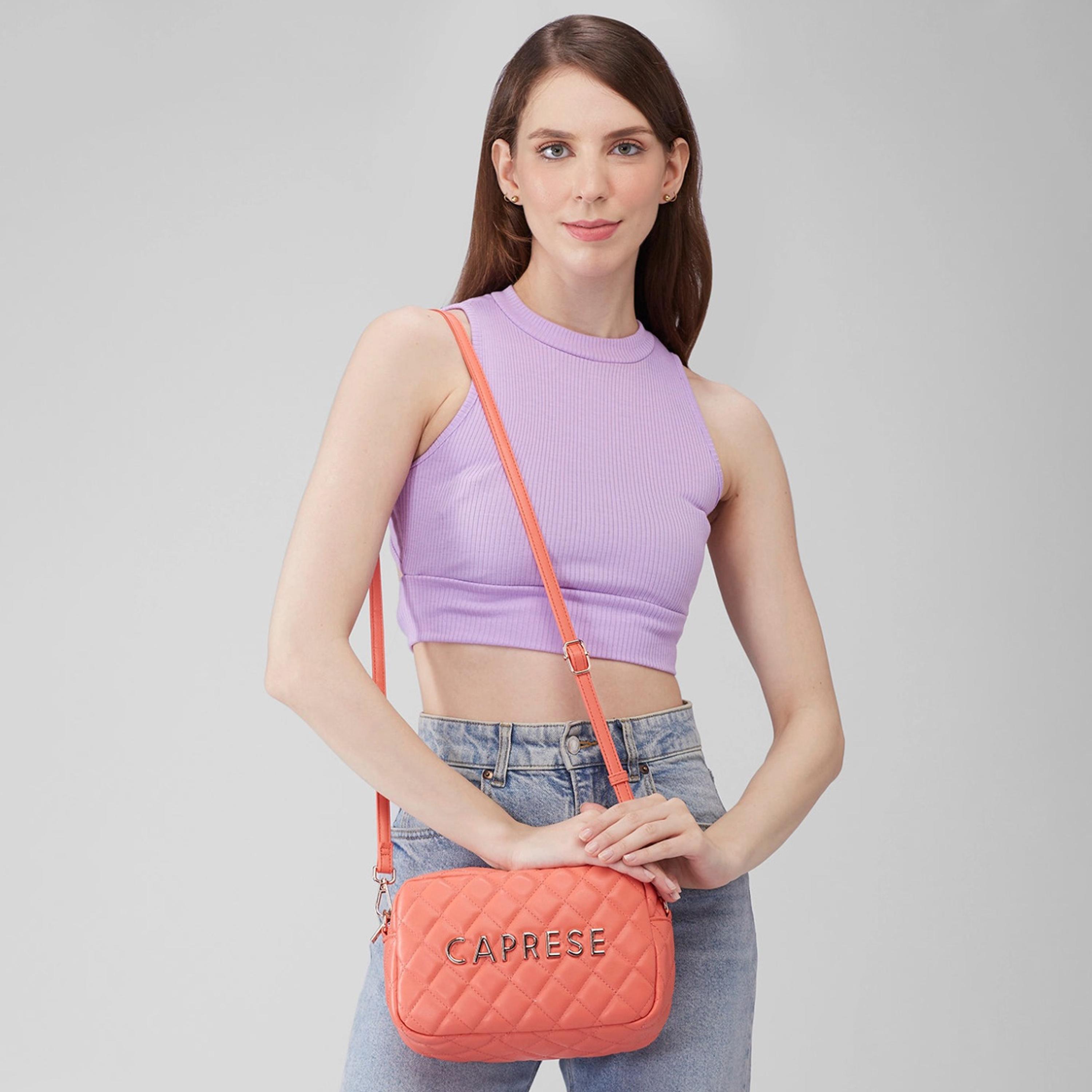 Caprese Ava Quilted Sling Bag with Zipper and Detachable Strap | 22 x 18 x 8 CM-women-bagsandwallets-handbags-image-2