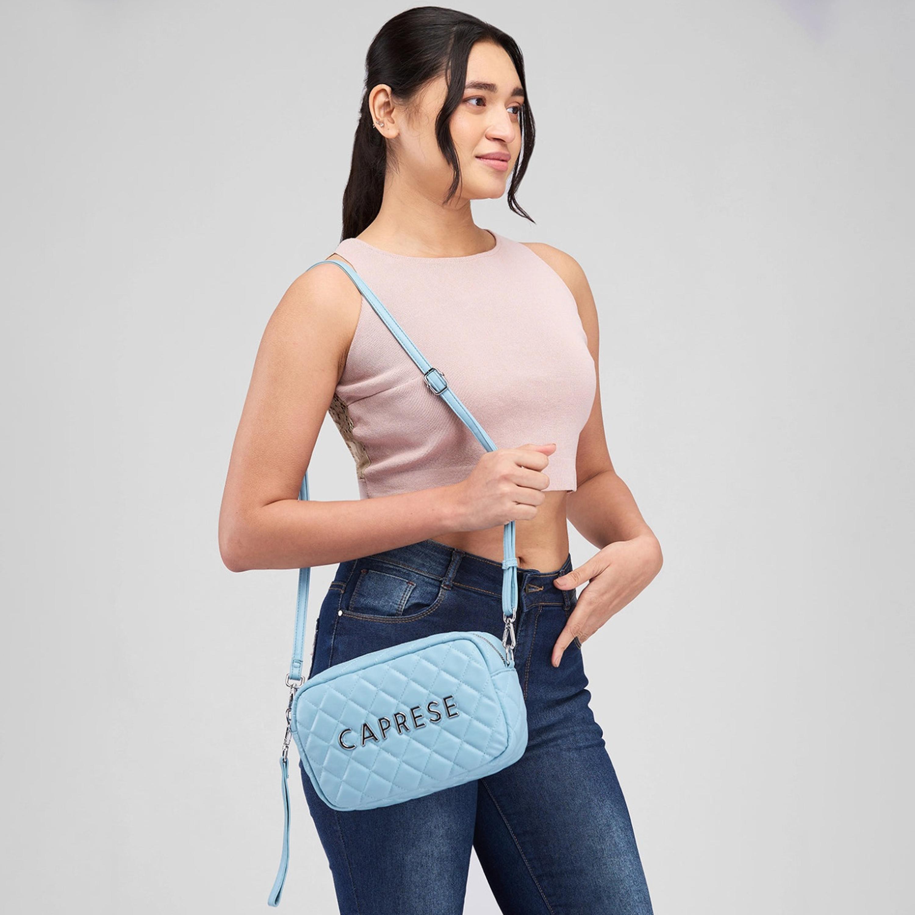 Caprese Ava Quilted Sling Bag with Zipper and Detachable Strap | 20.8 x 15 x 7.5 CM-women-bagsandwallets-handbags-image-2