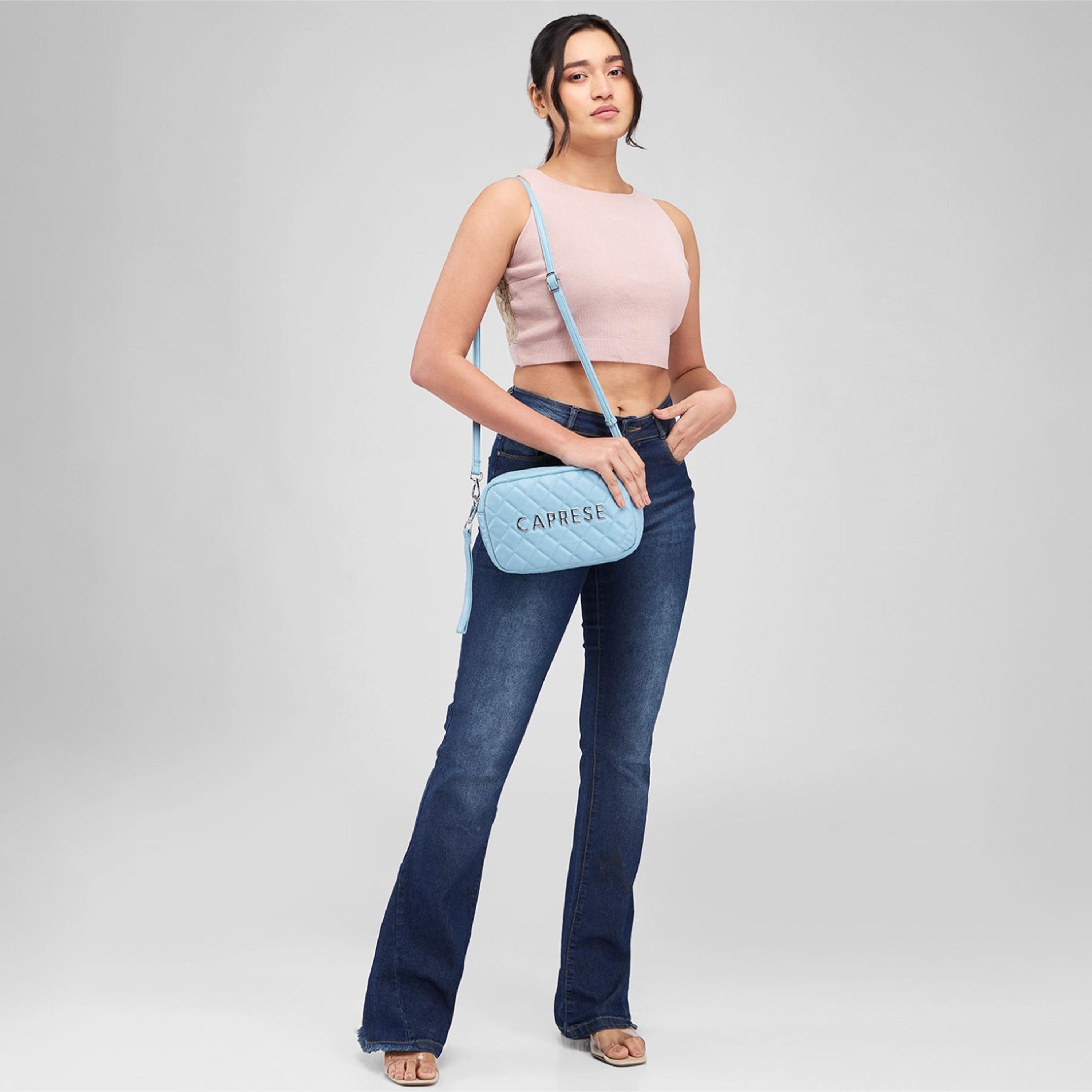Caprese Ava Quilted Sling Bag with Zipper and Detachable Strap | 20.8 x 15 x 7.5 CM-women-bagsandwallets-handbags-image-3