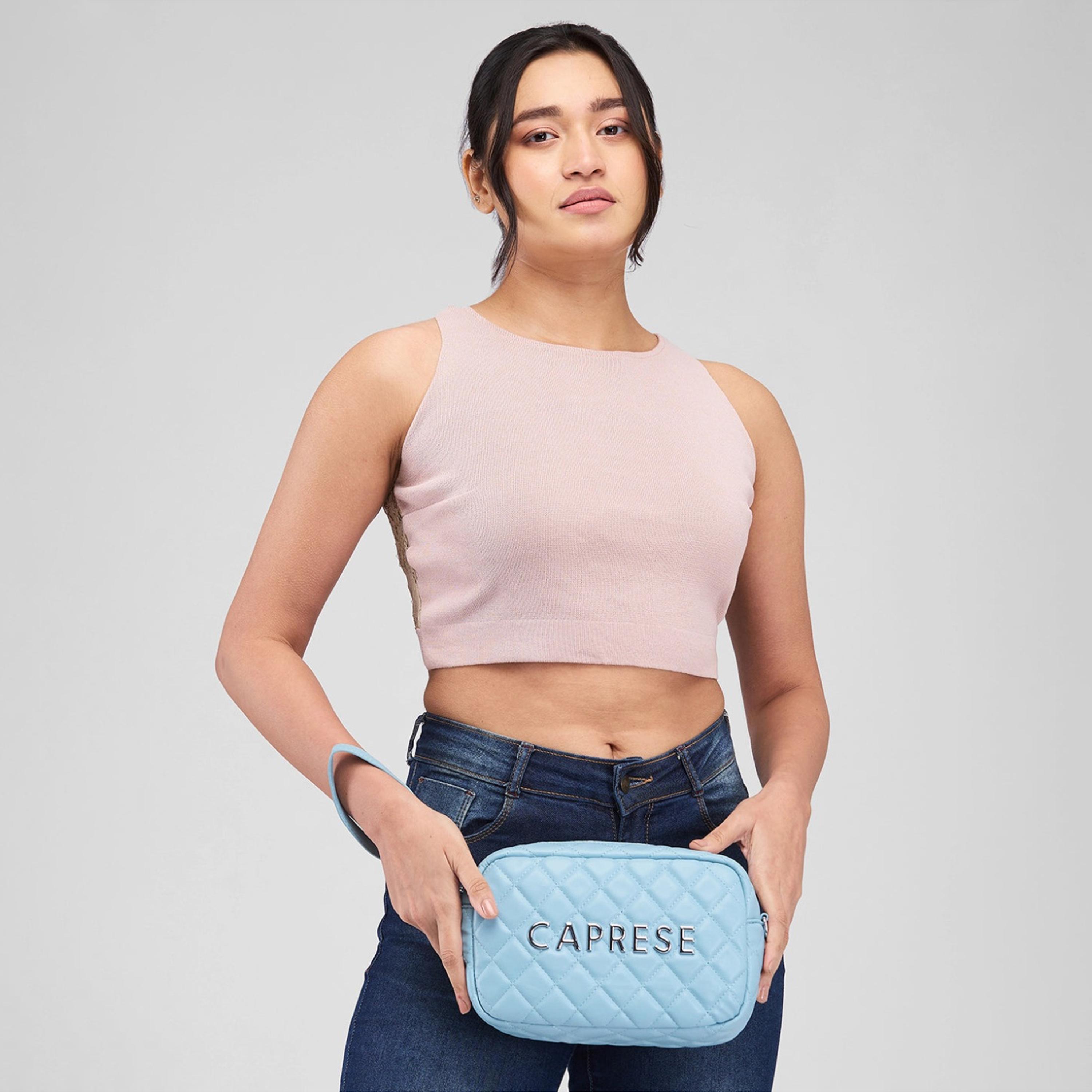 Caprese Ava Quilted Sling Bag with Zipper and Detachable Strap | 20.8 x 15 x 7.5 CM-women-bagsandwallets-handbags-image-4