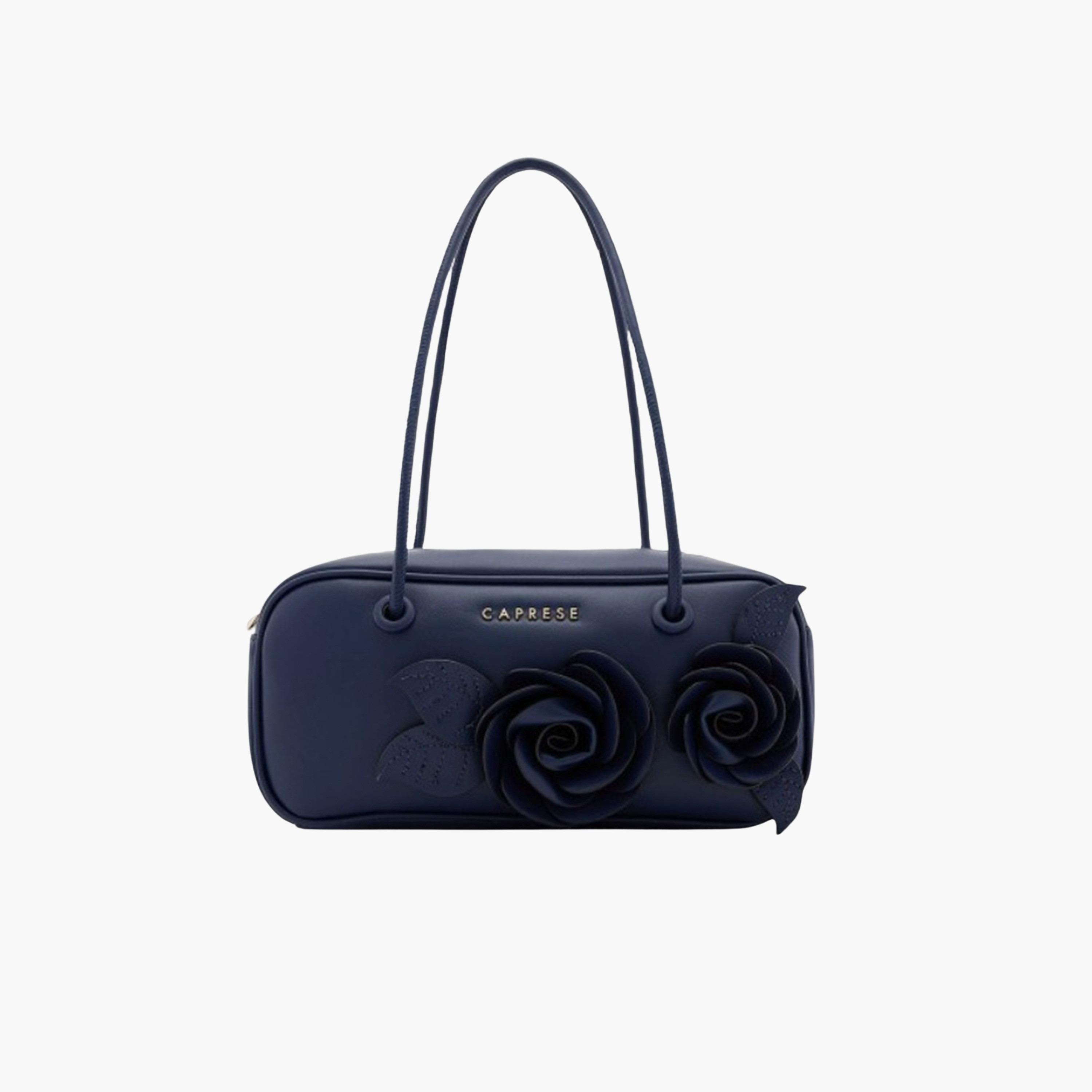 Caprese Bloom Embellished Double Handle Shoulder Bag with Zipper | 28 x 22 x 10 CM-women-bagsandwallets-handbags-image-1