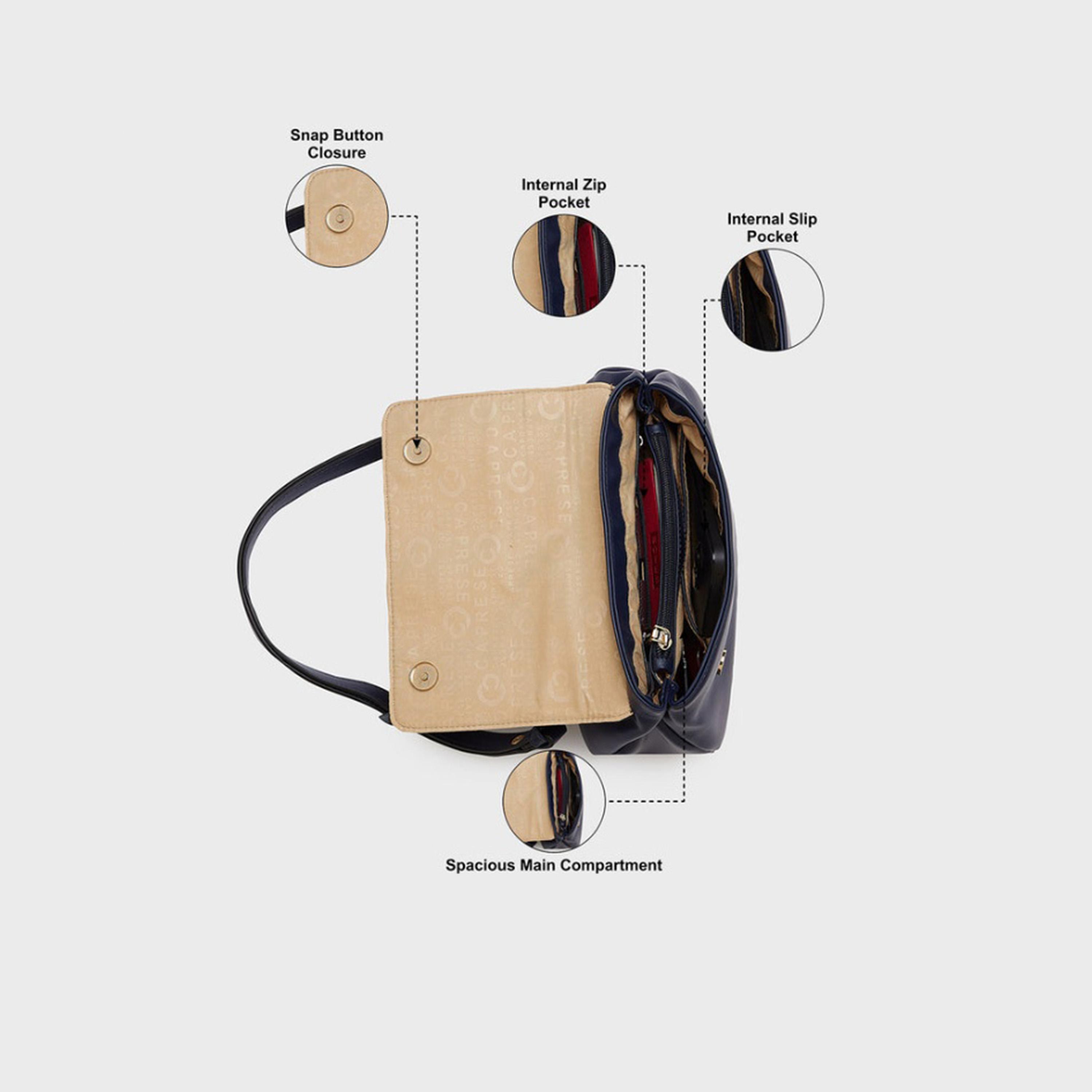 Caprese Bloom Embellished Sling Bag with Magnetic closure and Adjustable Strap | 22 x 18 x 8 CM-women-bagsandwallets-handbags-image-5