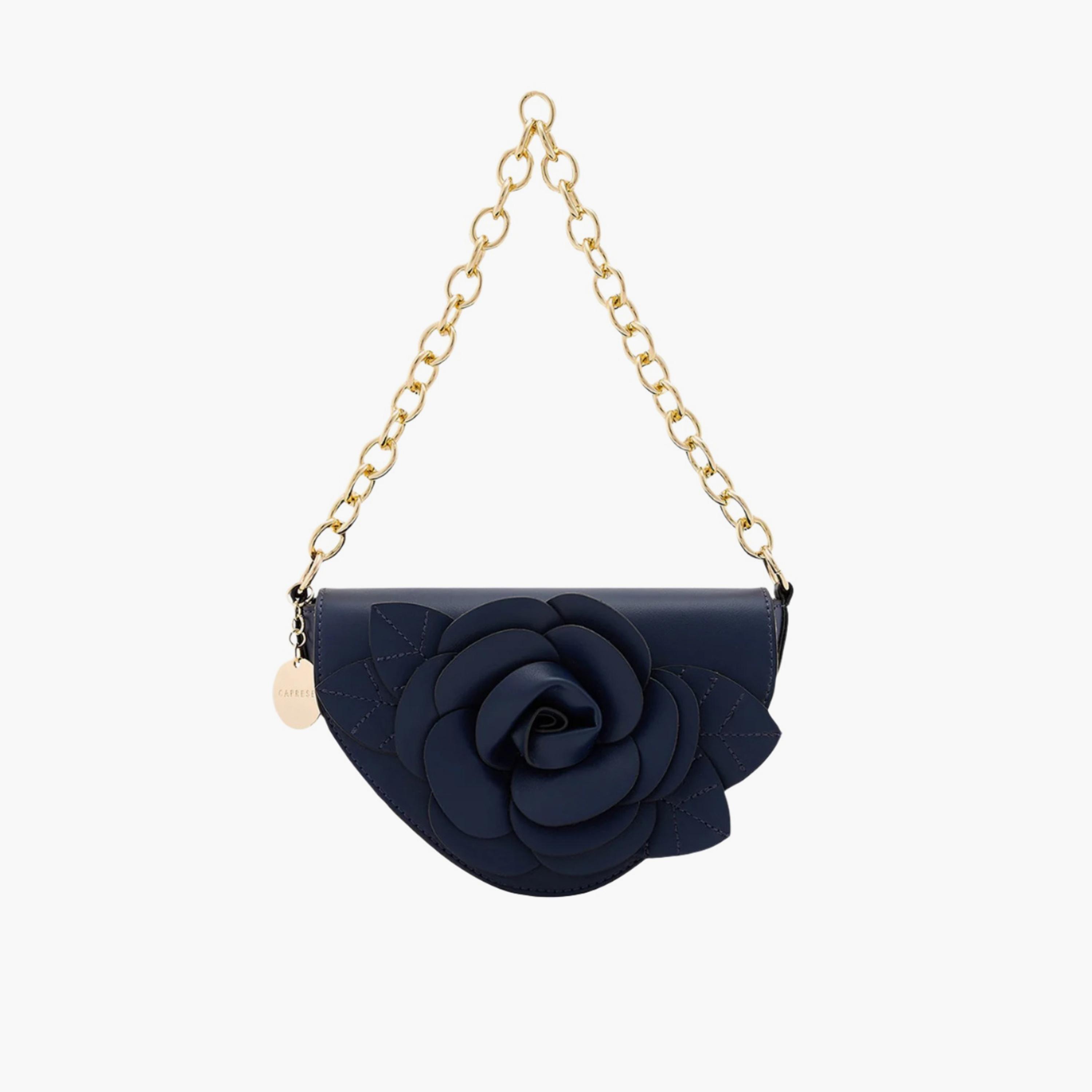 كابريس - شنطة كتف مزينة بزهرة مع قفل مغناطيسي وحزام قابل للفصل | 24 × 8 × 14 سم-women-bagsandwallets-handbags-image-1