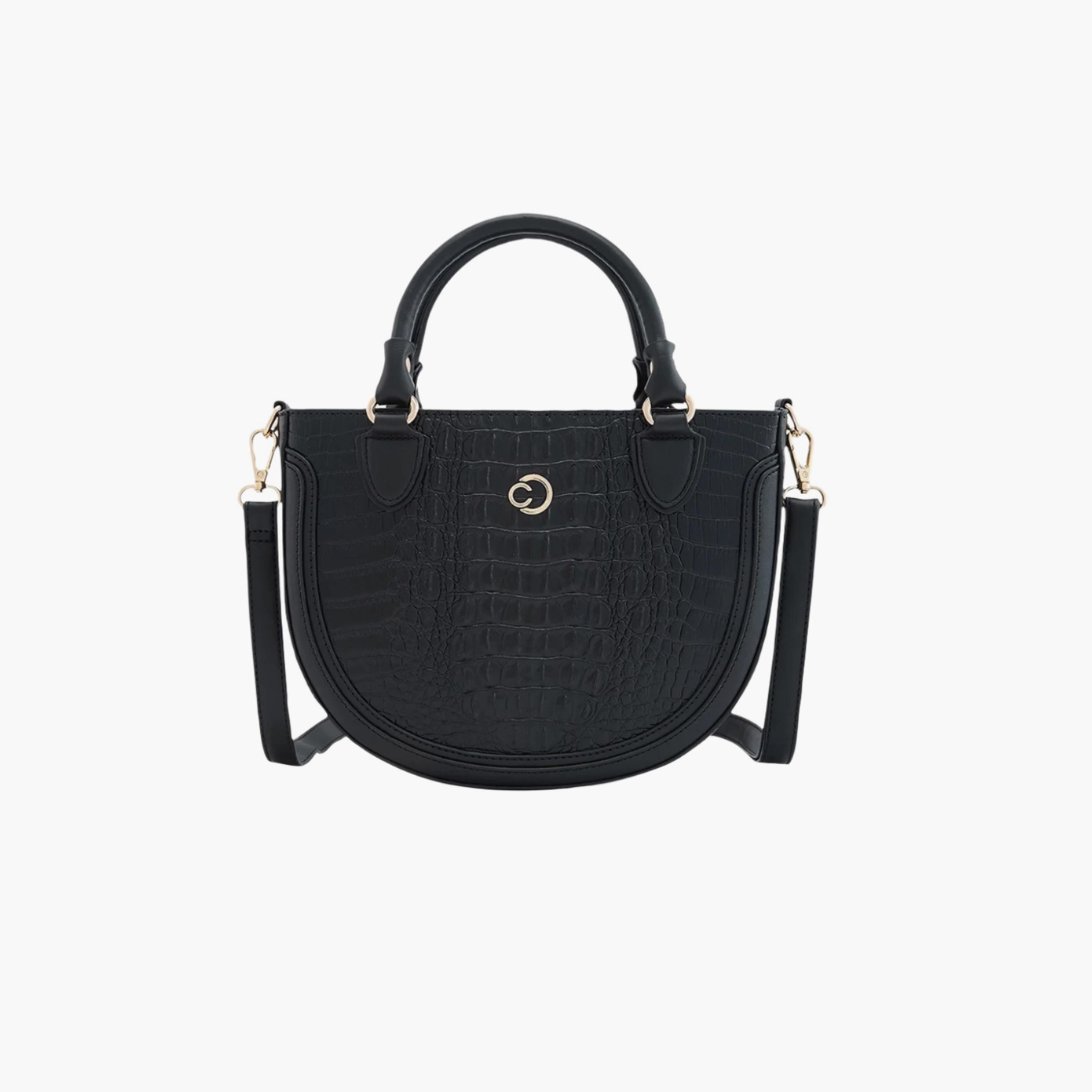 Caprese Felix Textured Double Handle Satchel Bag with Zipper and Detachable Strap | 28 x 22 x 11 CM-women-bagsandwallets-handbags-image-1