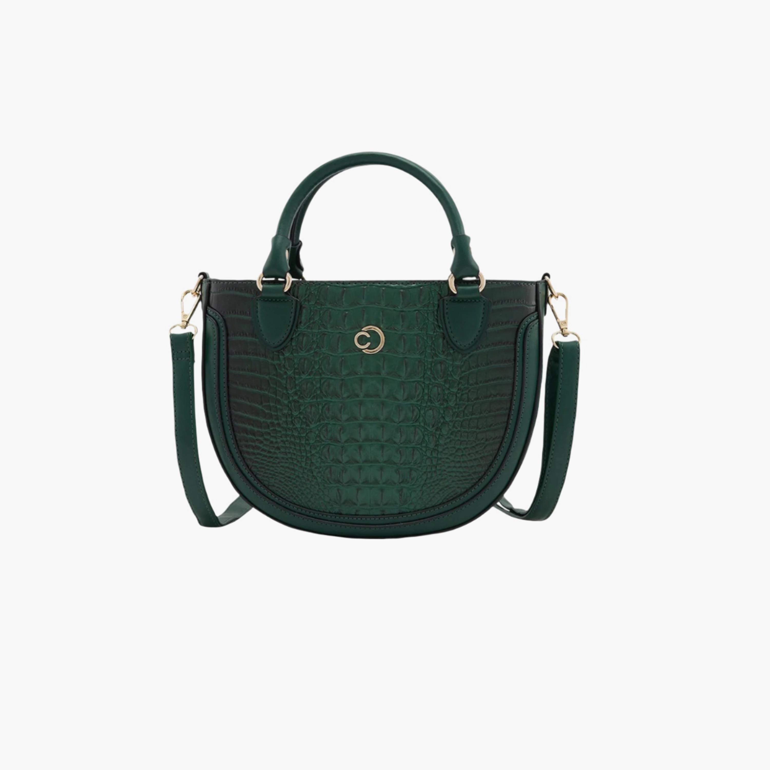 Caprese Felix Textured Double Handle Satchel Bag with Zipper and Detachable Strap | 28 x 22 x 11 CM-women-bagsandwallets-handbags-image-1
