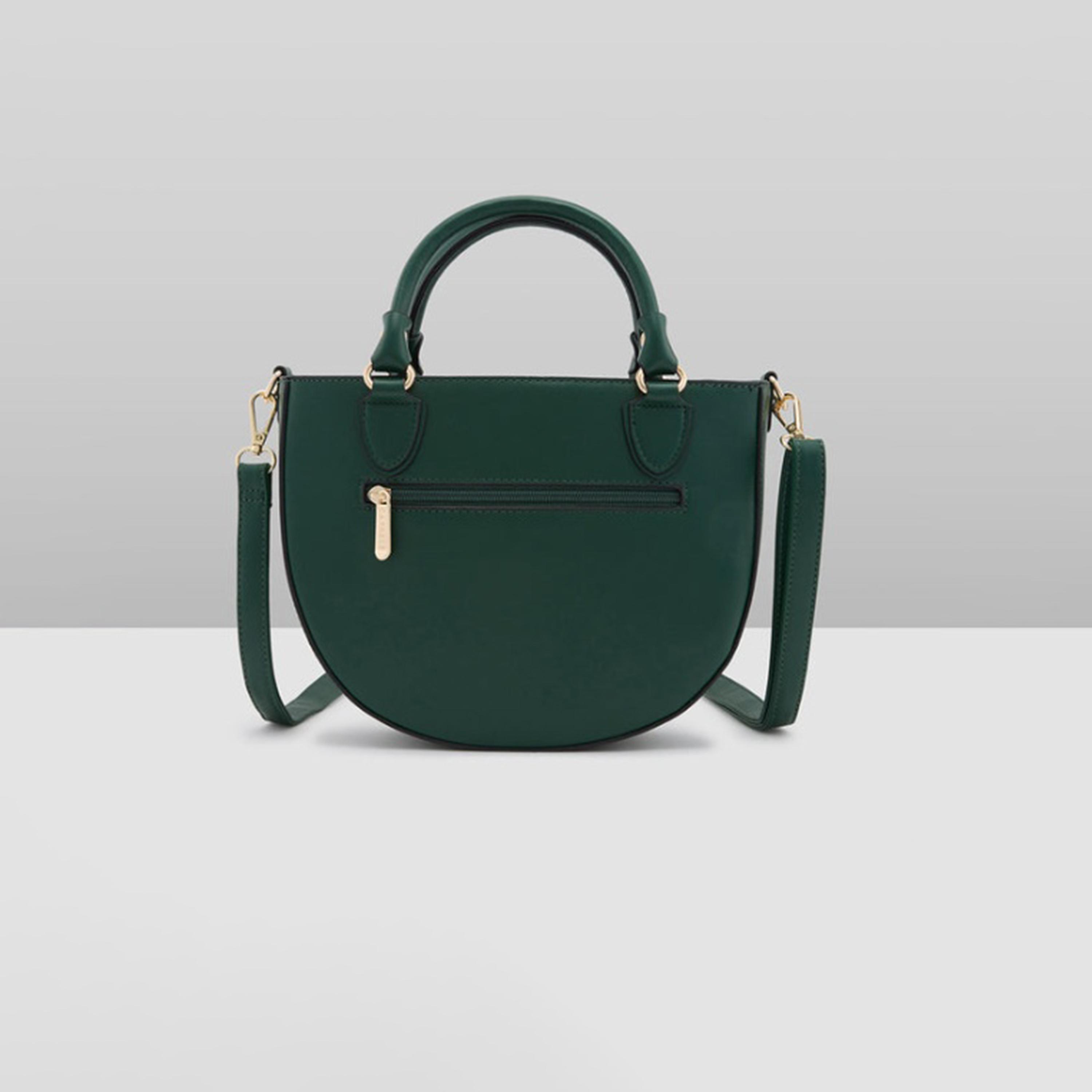 Caprese Felix Textured Double Handle Satchel Bag with Zipper and Detachable Strap | 28 x 22 x 11 CM-women-bagsandwallets-handbags-image-4