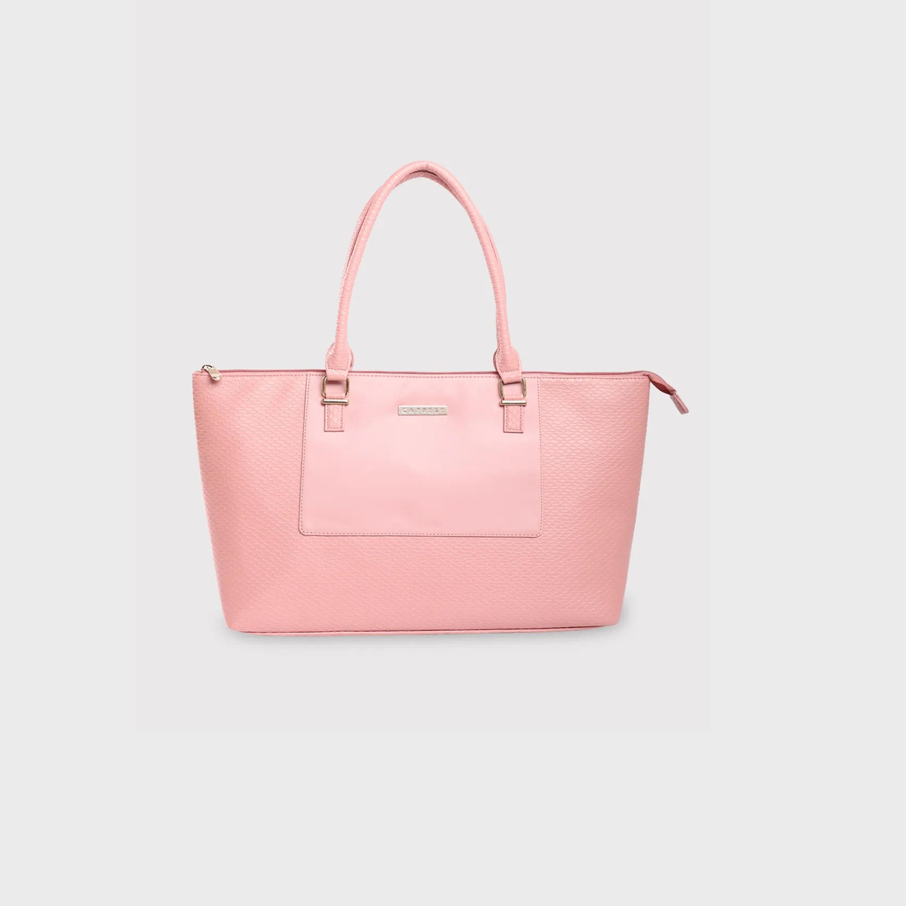 Caprese Fiona Textured Double Handle Tote Bag with Zipper and Detachable Strap | 38 x 29 x 13 CM-women-bagsandwallets-handbags-image-1