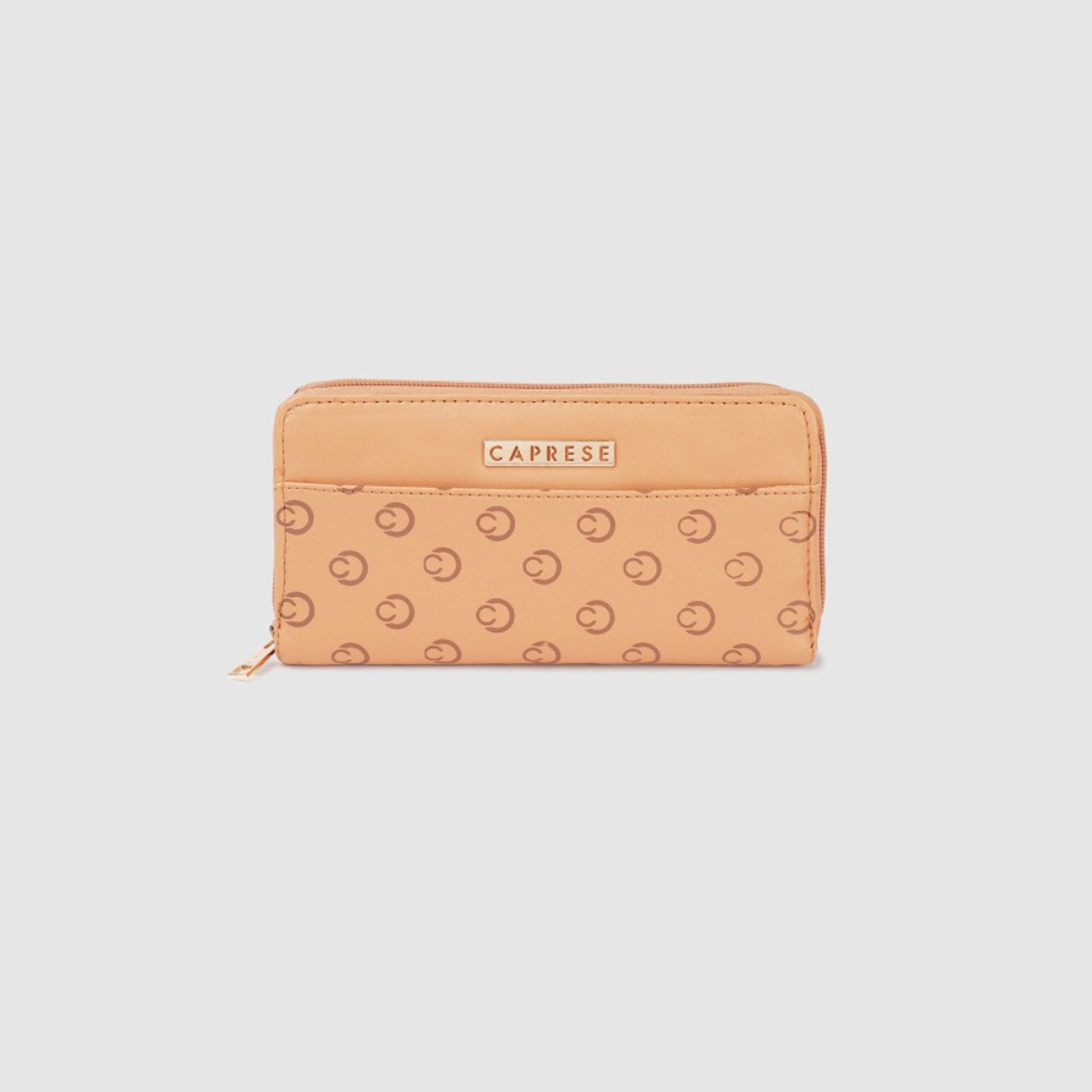Caprese Freya Monogram Wallet with Zipper | 20 x 10 x 2 CM-women-bagsandwallets-wallets-image-1