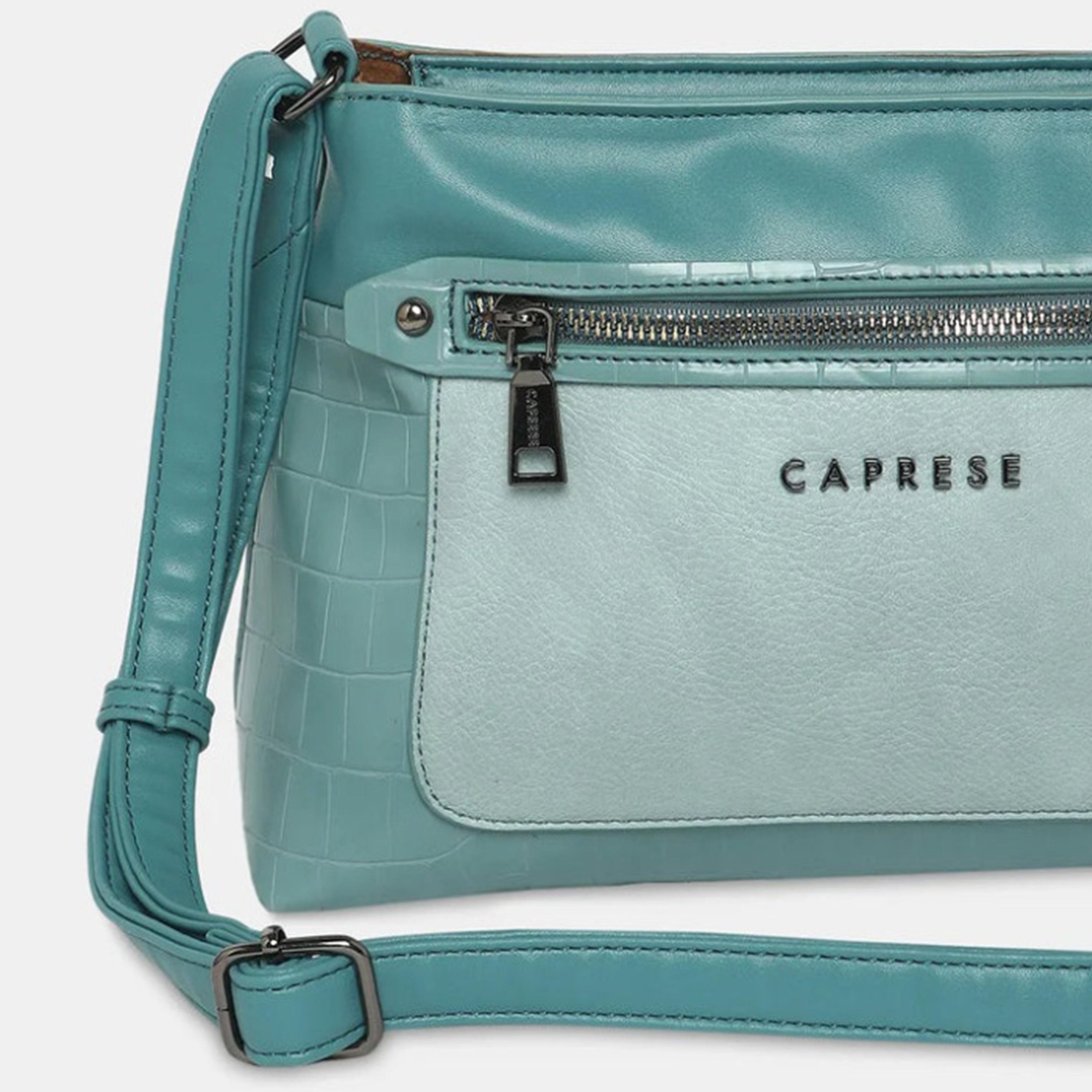 Caprese Gigi Textured Sling Bag with Zipper and Adjustable Strap | 22 x 18 x 8 CM-women-bagsandwallets-handbags-image-4