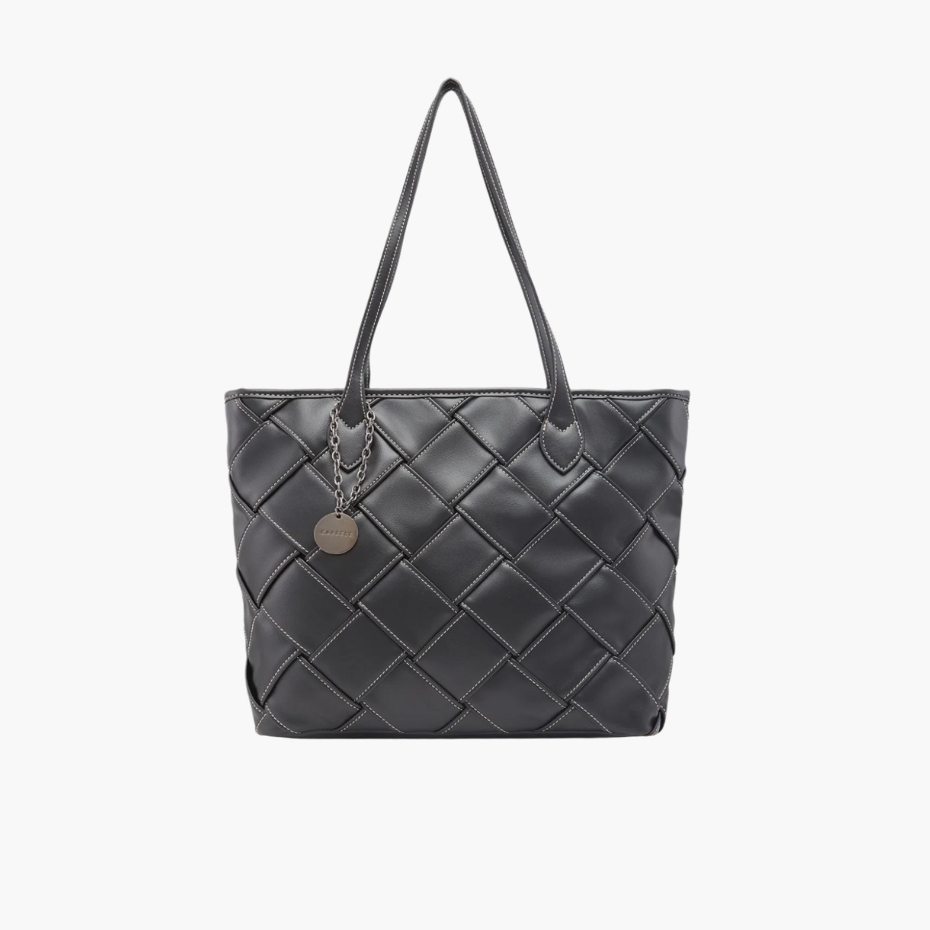 Caprese Gypsy Textured Double Handle Tote Bag with Zipper | 45 x 29 x 14 CM-women-bagsandwallets-handbags-image-1
