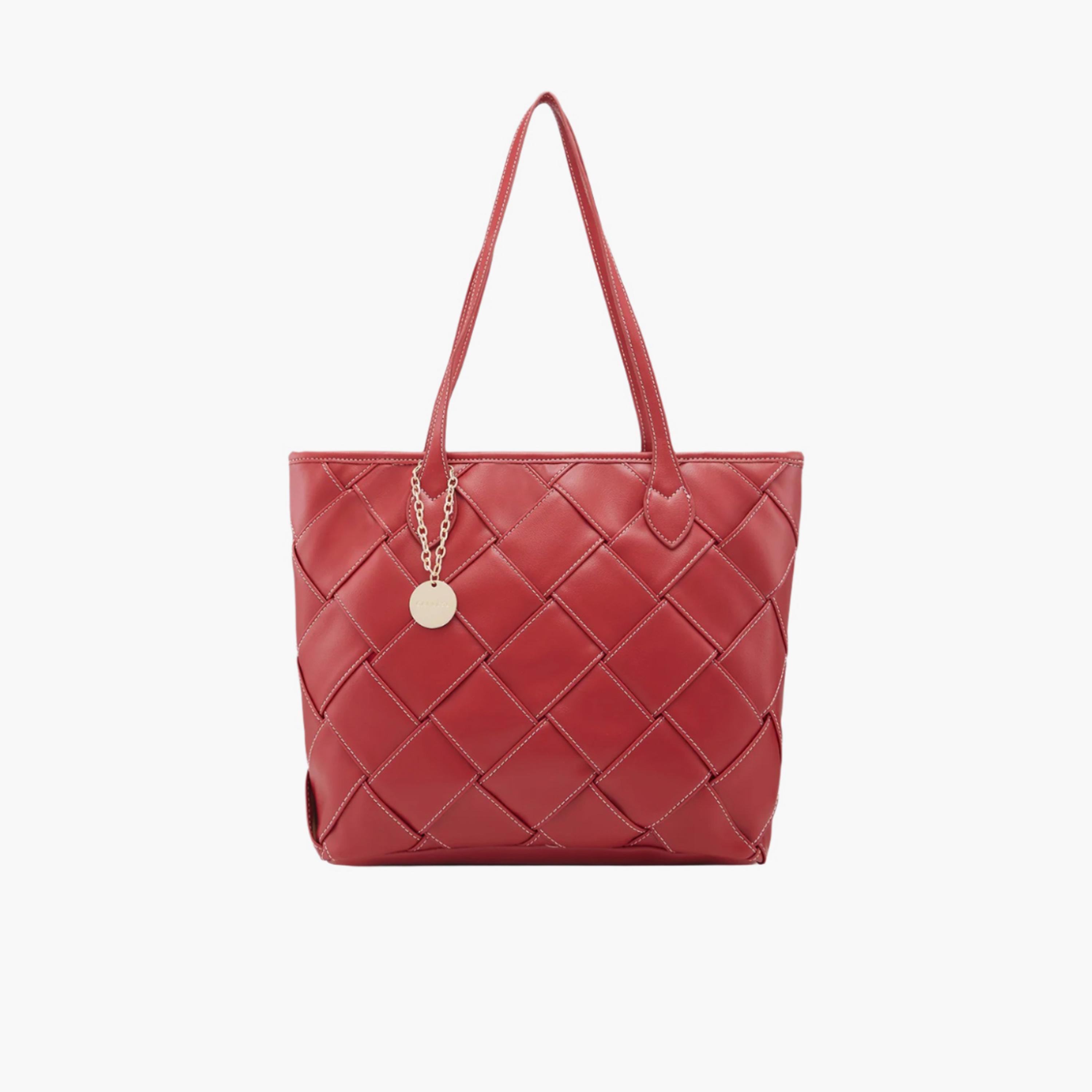 Caprese Gypsy Textured Double Handle Tote Bag with Zipper | 45 x 29 x 14 CM-women-bagsandwallets-handbags-image-1