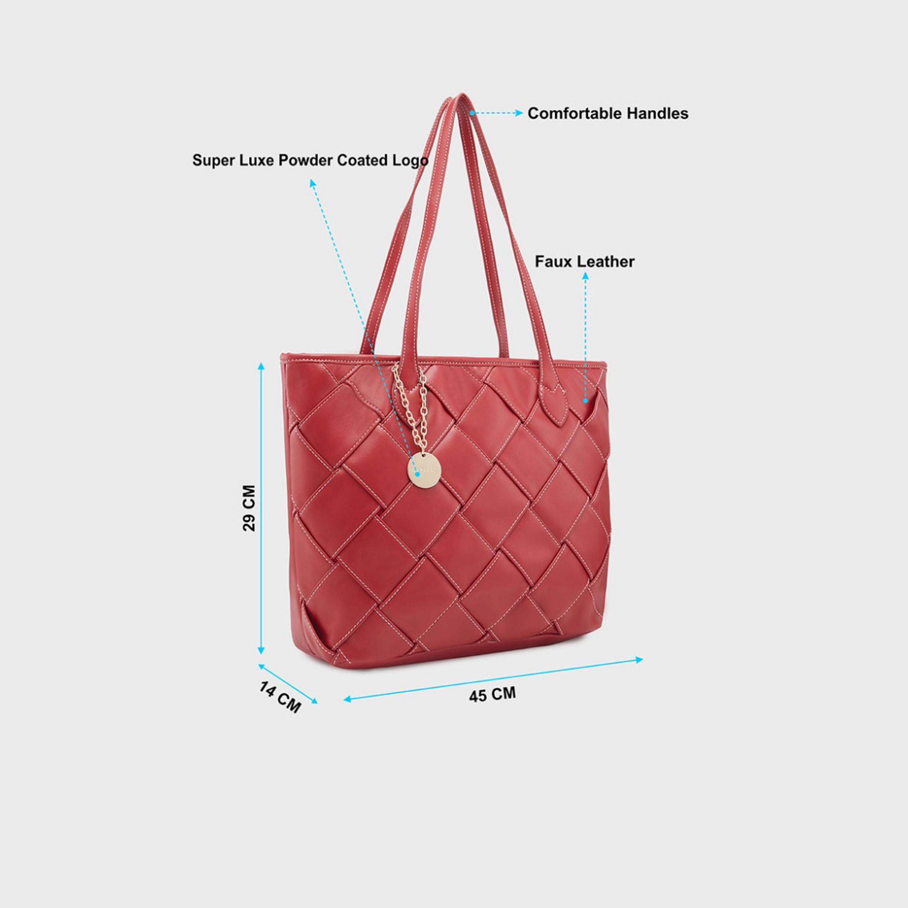 Caprese Gypsy Textured Double Handle Tote Bag with Zipper | 45 x 29 x 14 CM-women-bagsandwallets-handbags-image-5