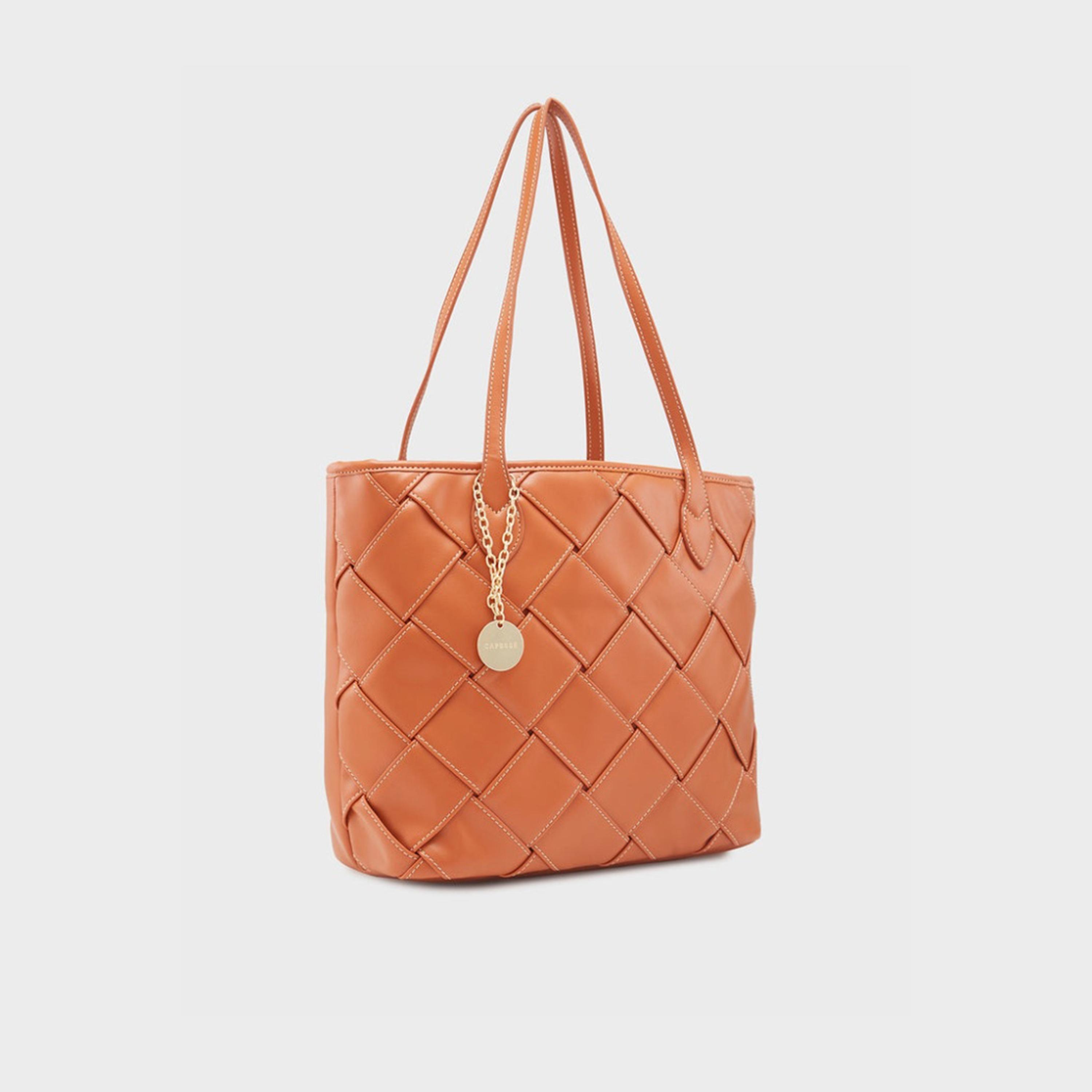 Caprese Gypsy Textured Double Handle Tote Bag with Zipper | 30 x 25 x 15 CM-women-bagsandwallets-handbags-image-6