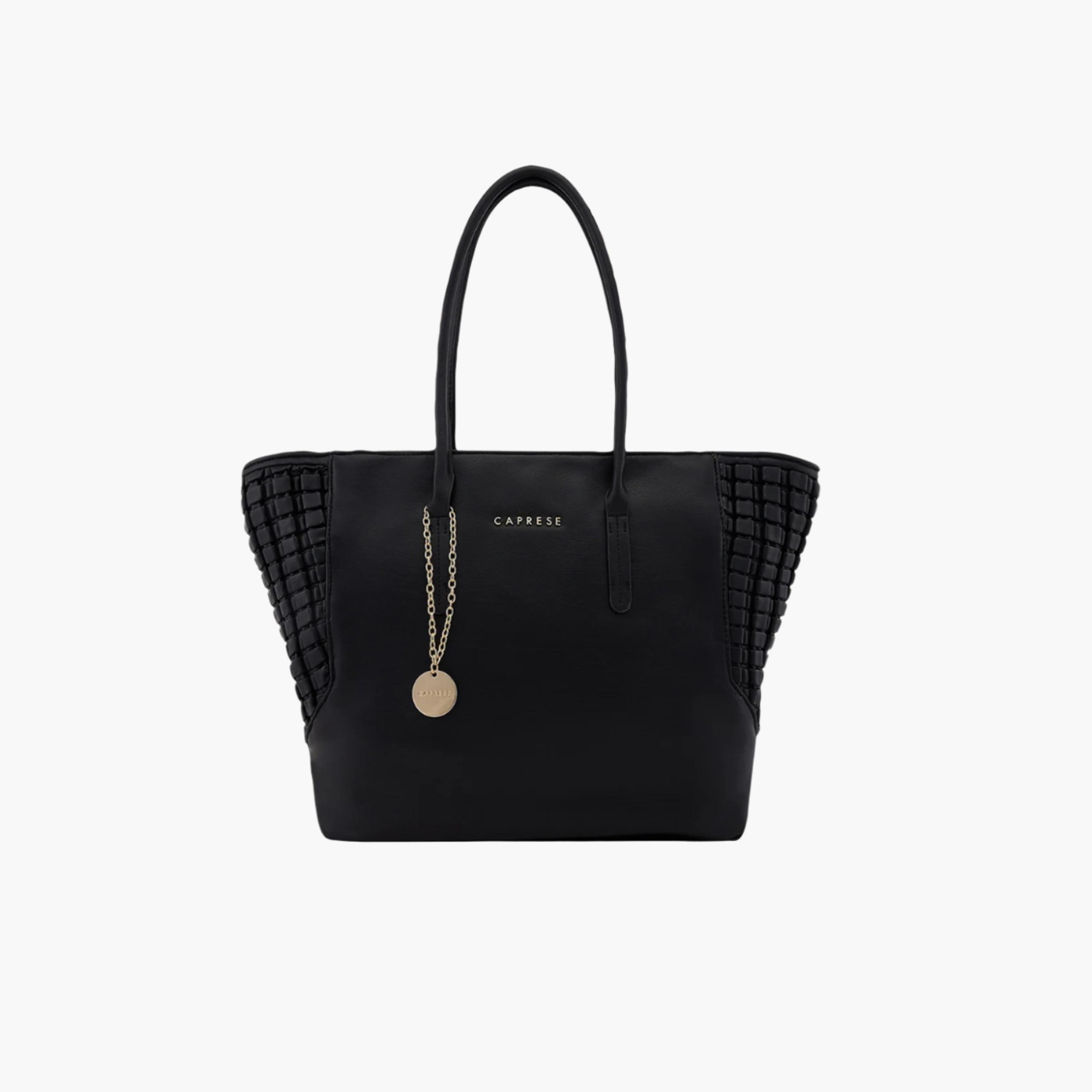 Caprese Havana Plain Double Handle Tote Bag with Zipper | 30 x 25 x 12 CM-women-bagsandwallets-handbags-image-1