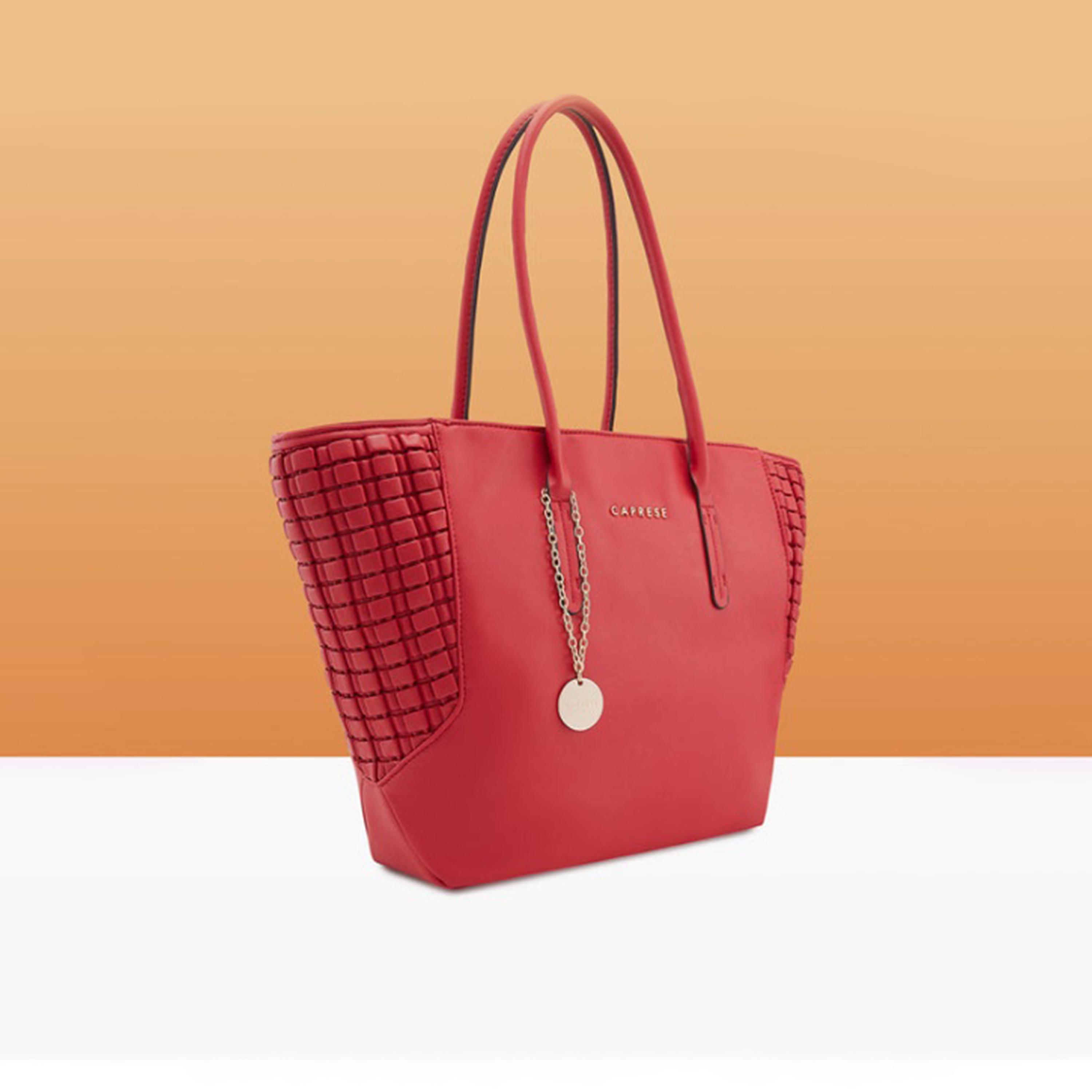 Caprese Havana Plain Double Handle Tote Bag with Zipper | 30 x 25 x 12 CM-women-bagsandwallets-handbags-image-6