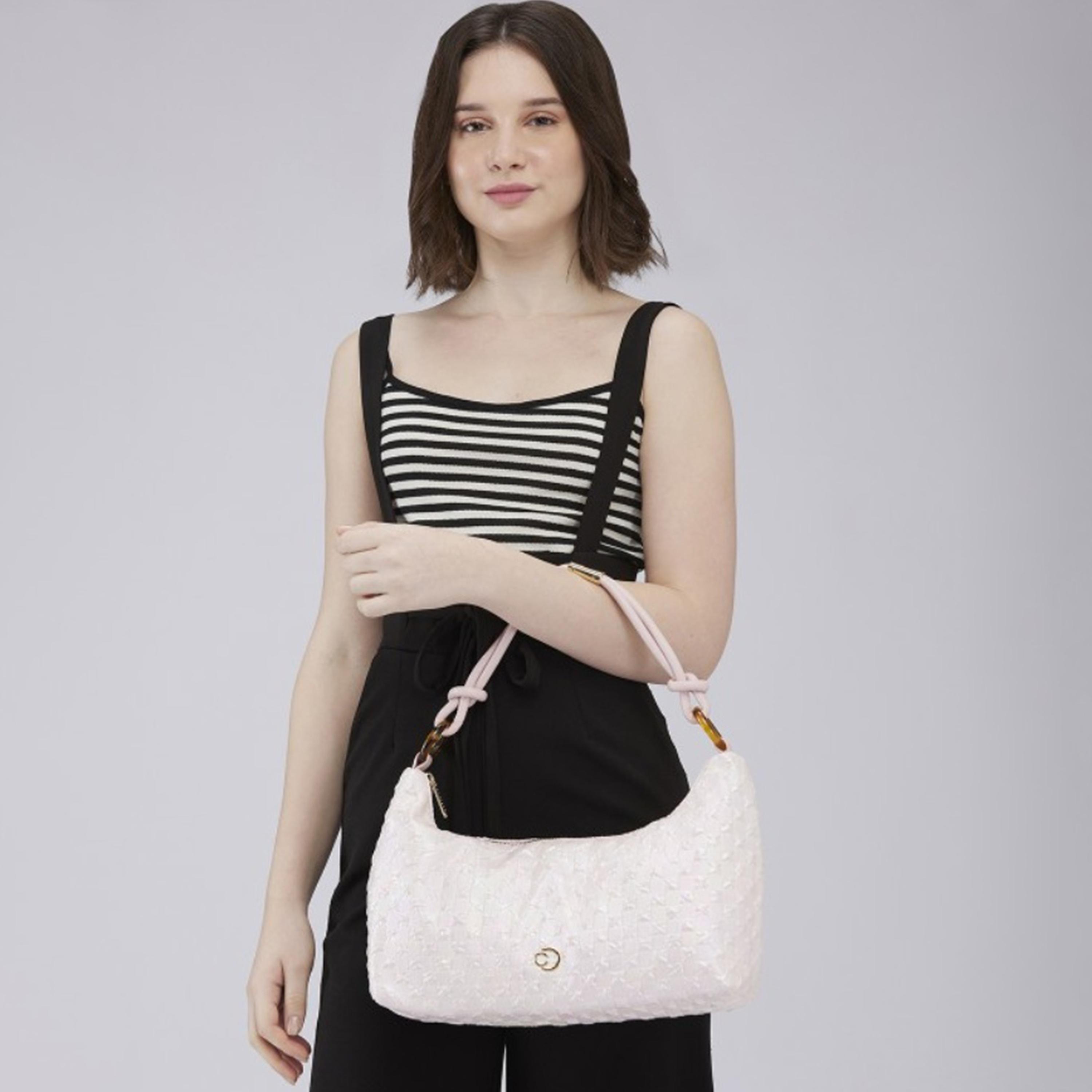 Caprese Josie Textured Top Handle Hobo Bag with Zipper | 33 x 28 x 12 CM-women-bagsandwallets-handbags-image-2