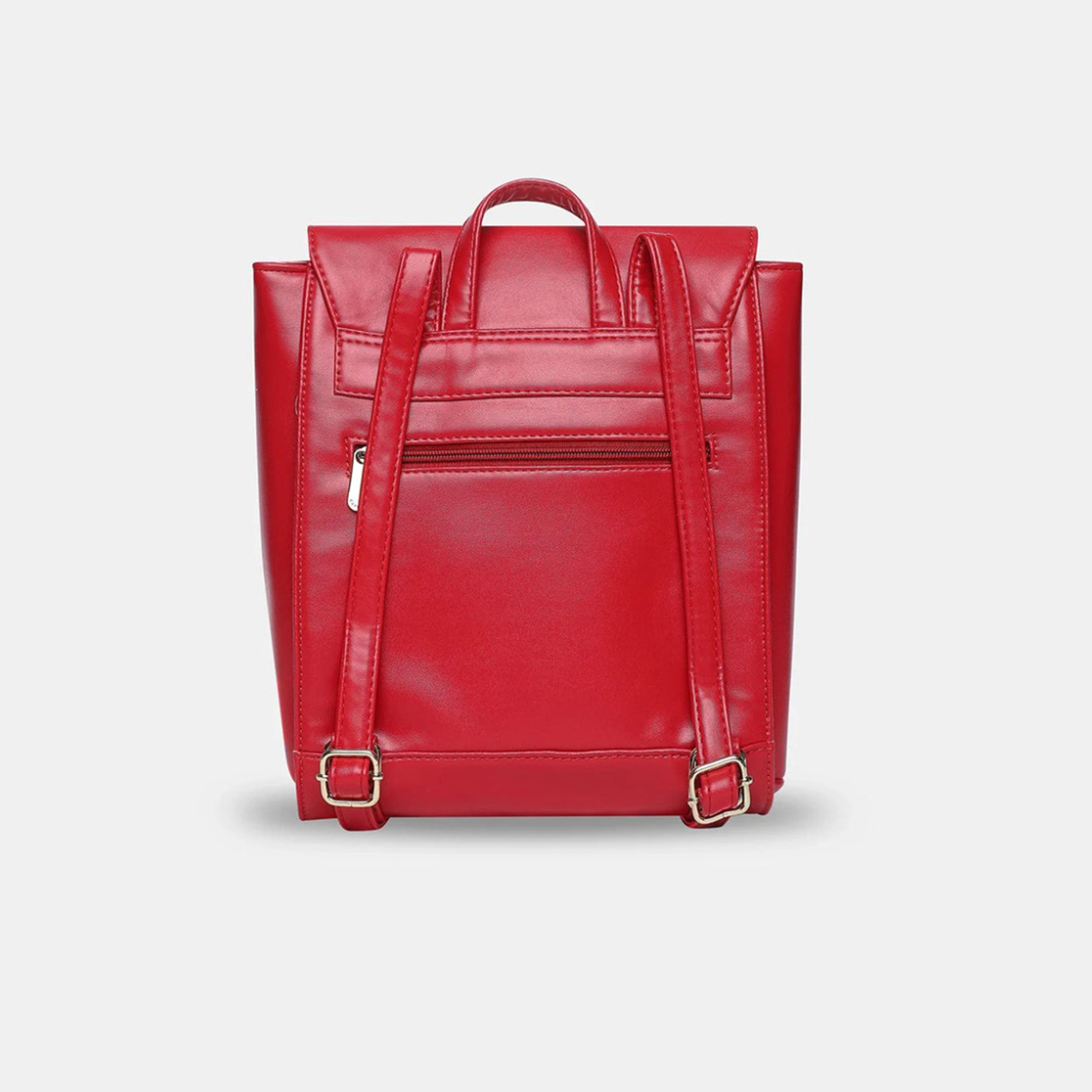 Caprese 11.02 Inches Backpack, Artificial Leather, Adjustable Strap | BPMEILGRED-women-bagsandwallets-backpacks-image-3