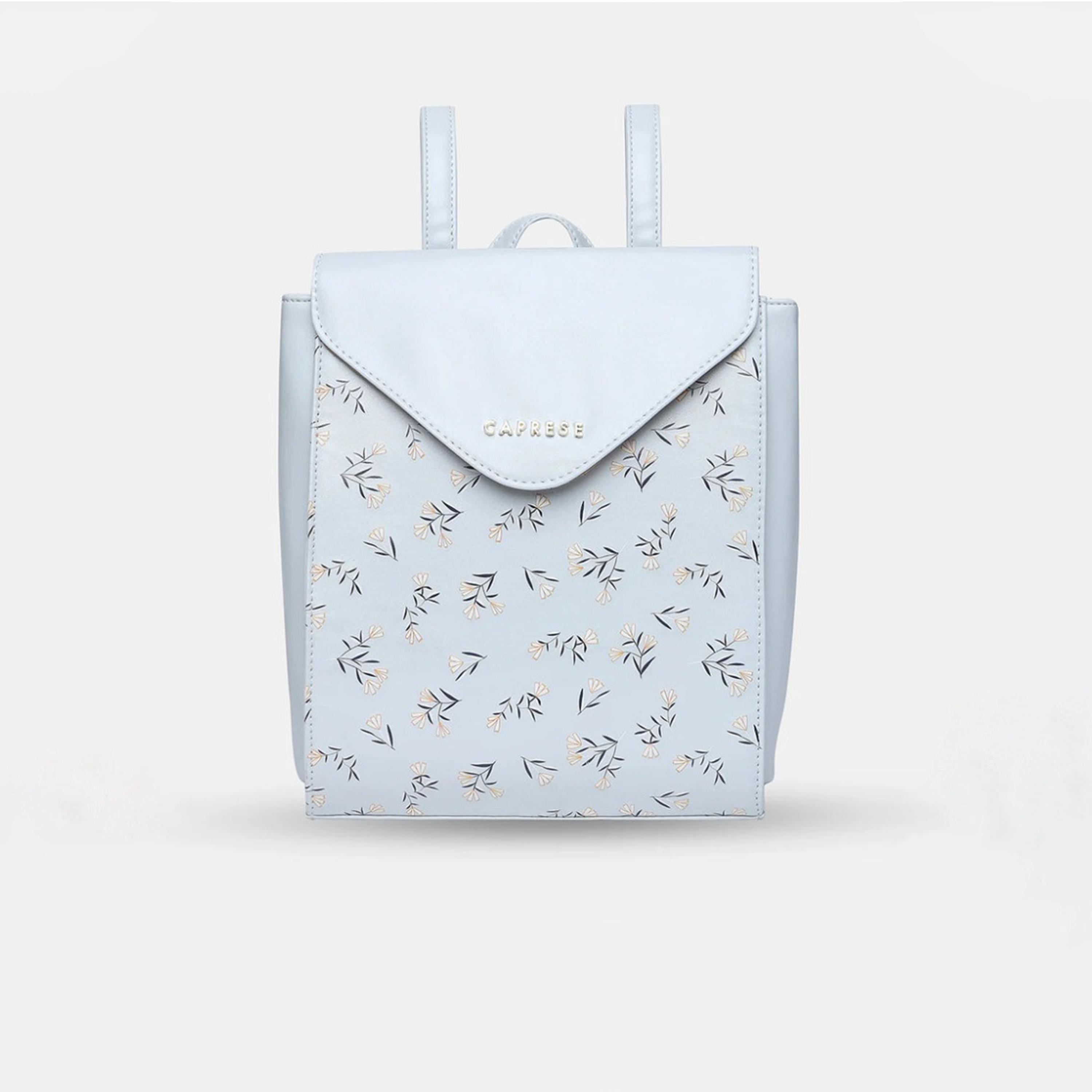 Caprese 11.02 Inches Backpack, Artificial Leather, Adjustable Strap | BPMEILGSBL-women-bagsandwallets-backpacks-image-1