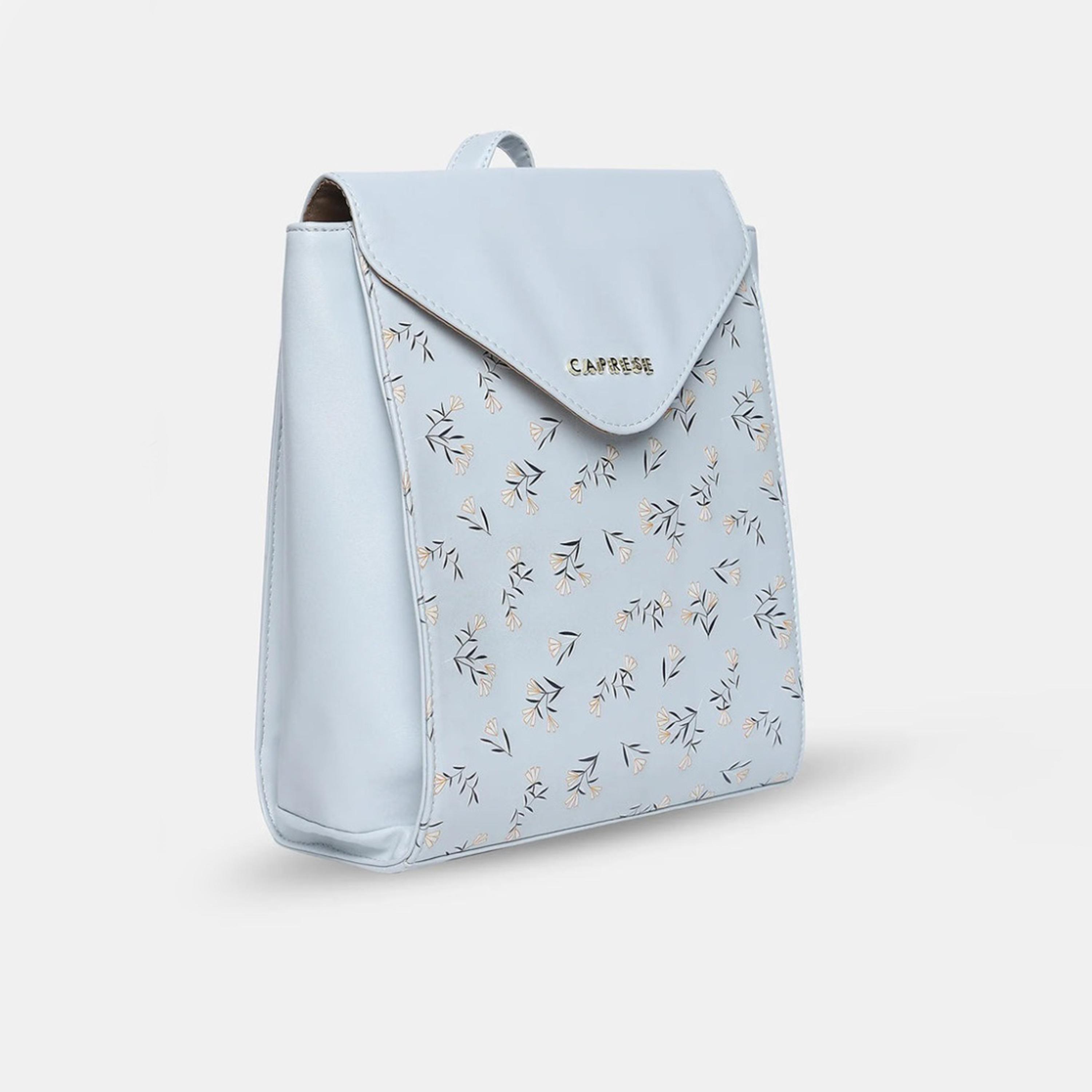 Caprese 11.02 Inches Backpack, Artificial Leather, Adjustable Strap | BPMEILGSBL-women-bagsandwallets-backpacks-image-4