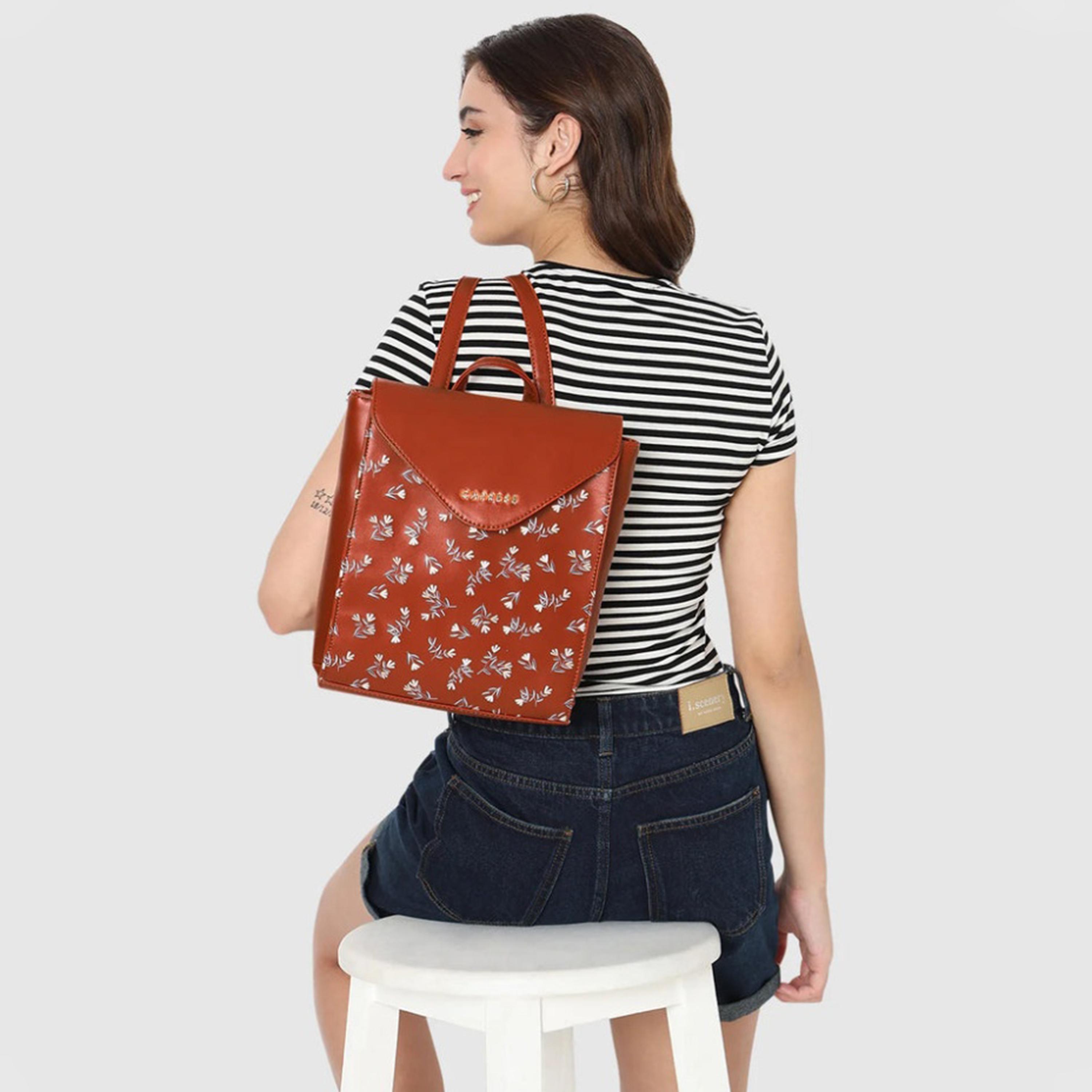 Caprese 12.6 Inches Backpack, Artificial Leather, Adjustable Strap | BPMEILGTAN-women-bagsandwallets-backpacks-image-2