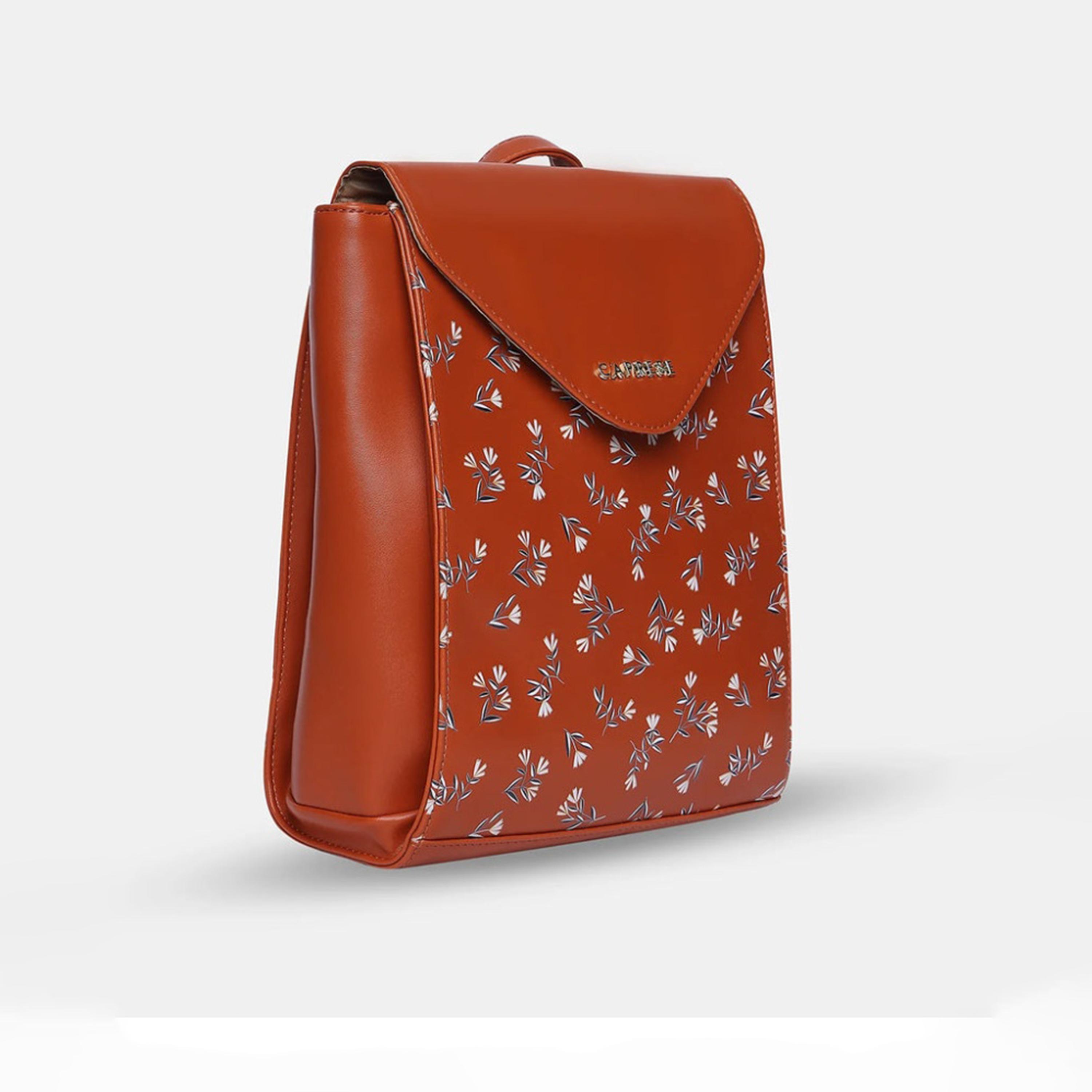 Caprese 12.6 Inches Backpack, Artificial Leather, Adjustable Strap | BPMEILGTAN-women-bagsandwallets-backpacks-image-3