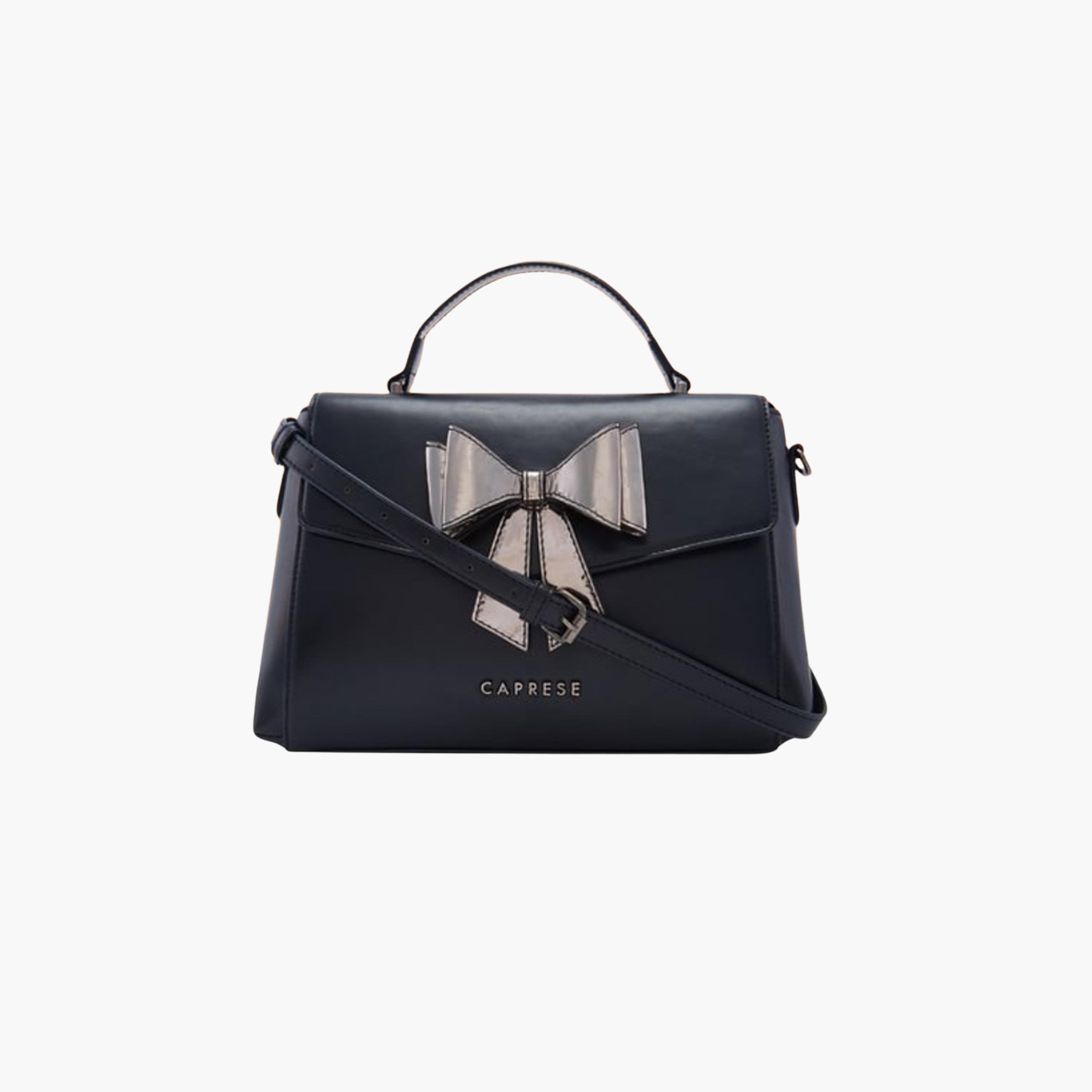 Caprese Mindy Embellished Top Handle Satchel Bag with Zipper and Detachable Strap | 28 x 22 x 11 CM-women-bagsandwallets-handbags-image-1