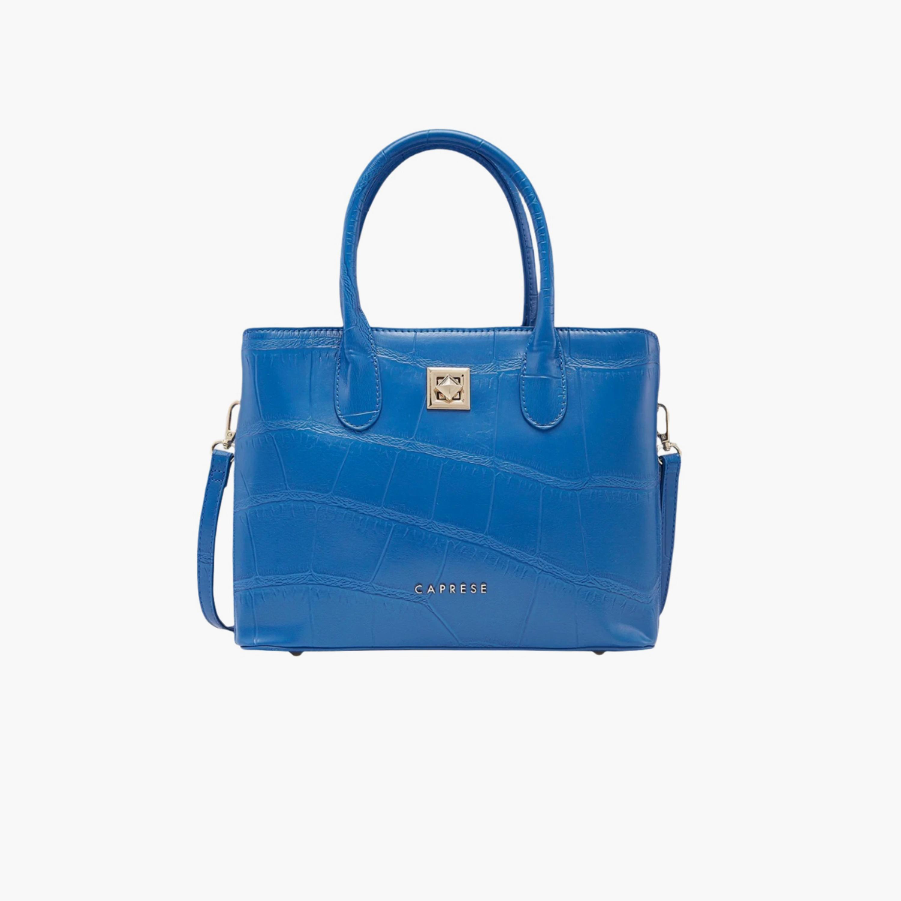 Caprese Mink Textured Double Handle Satchel Bag with Zipper and Detachable Strap | 36 x 25 x 13 CM-women-bagsandwallets-handbags-image-1