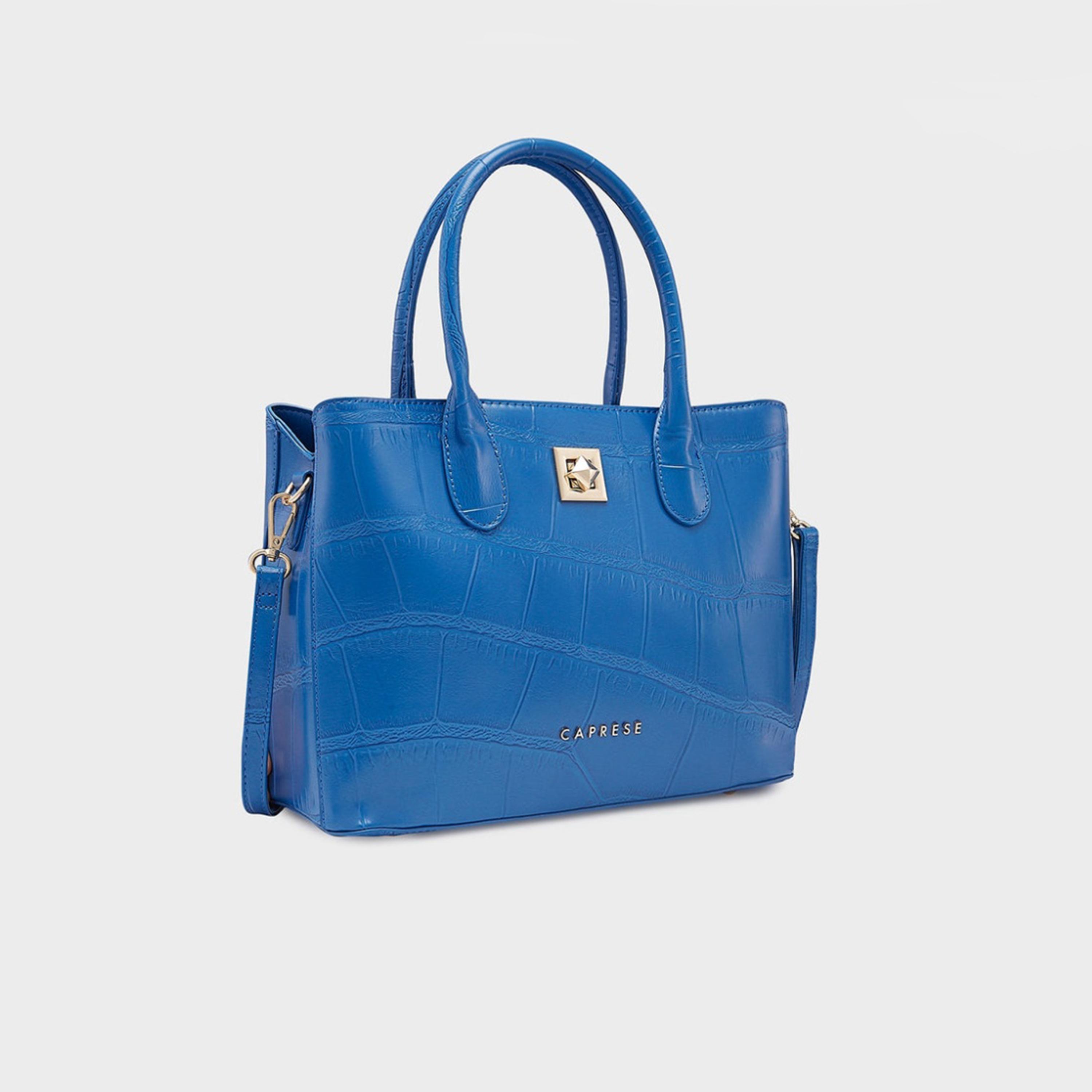 Caprese Mink Textured Double Handle Satchel Bag with Zipper and Detachable Strap | 36 x 25 x 13 CM-women-bagsandwallets-handbags-image-5