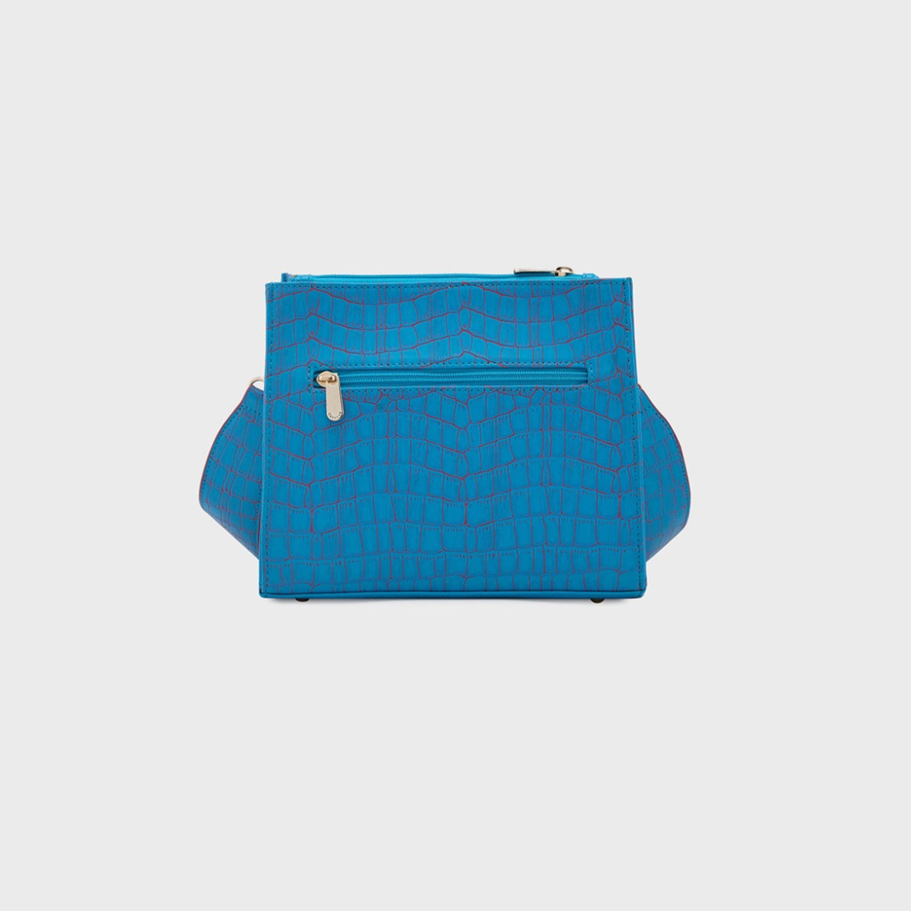 Caprese Mist Textured Crossbody Bag with Zipper and Adjustable Strap | 29 x 23 x 13 CM-women-bagsandwallets-handbags-image-5