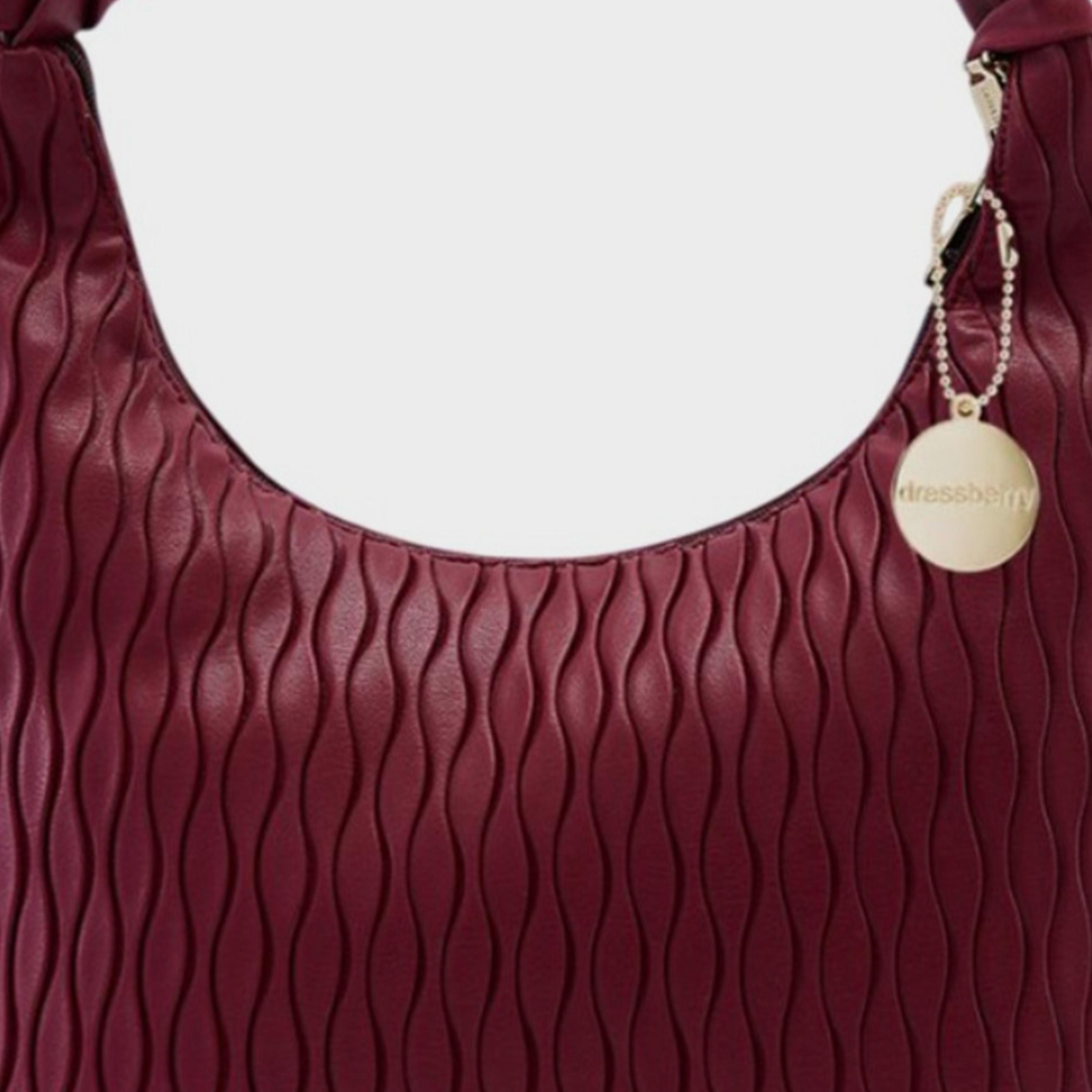 Caprese Shelbee Textured Hobo Bag with Zipper | 33 x 28 x 12 CM-women-bagsandwallets-handbags-image-5