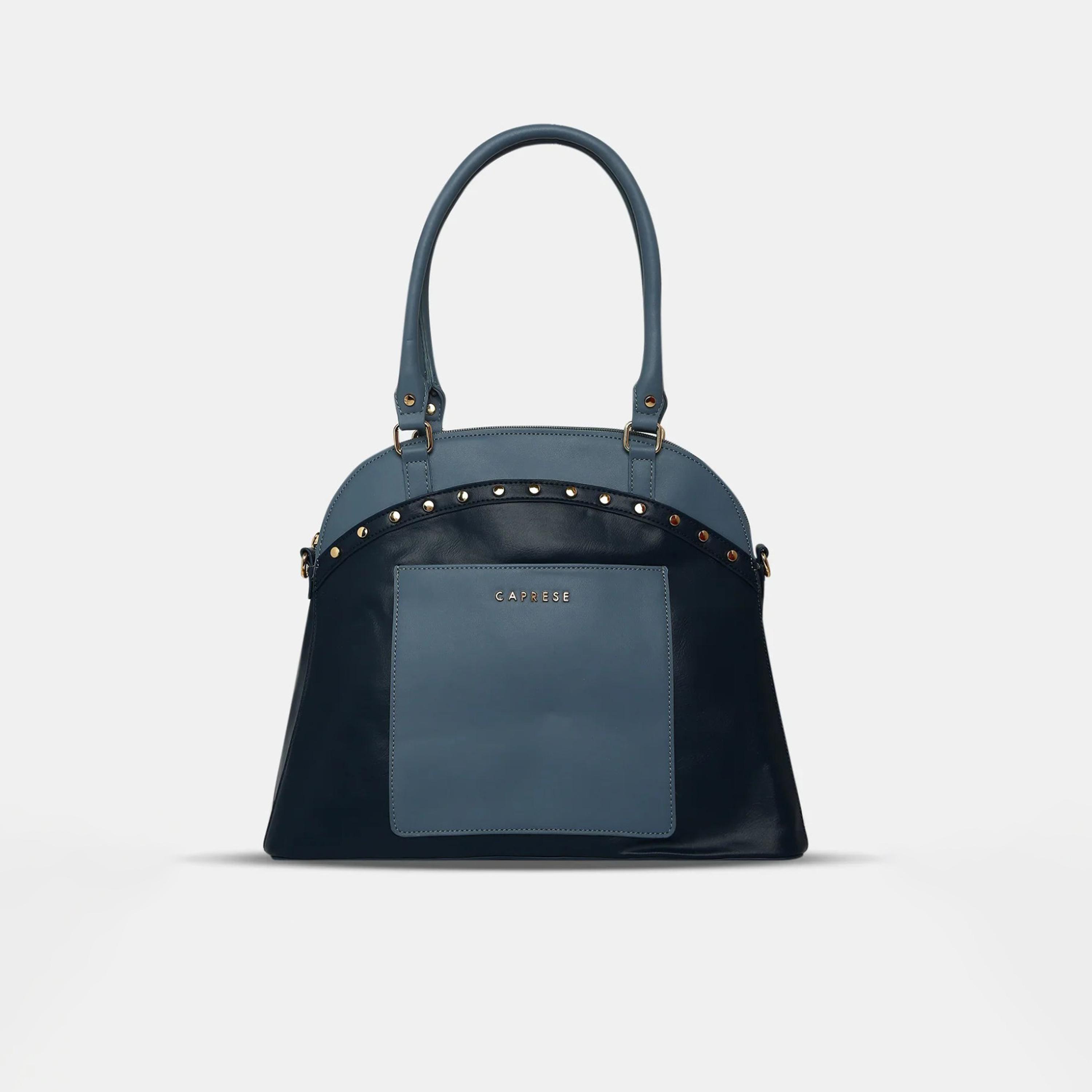 Caprese Shelby Color Block Double Handle Satchel Bag with Zipper and Detachable Strap | 28 x 22 x 11 CM-women-bagsandwallets-handbags-image-1